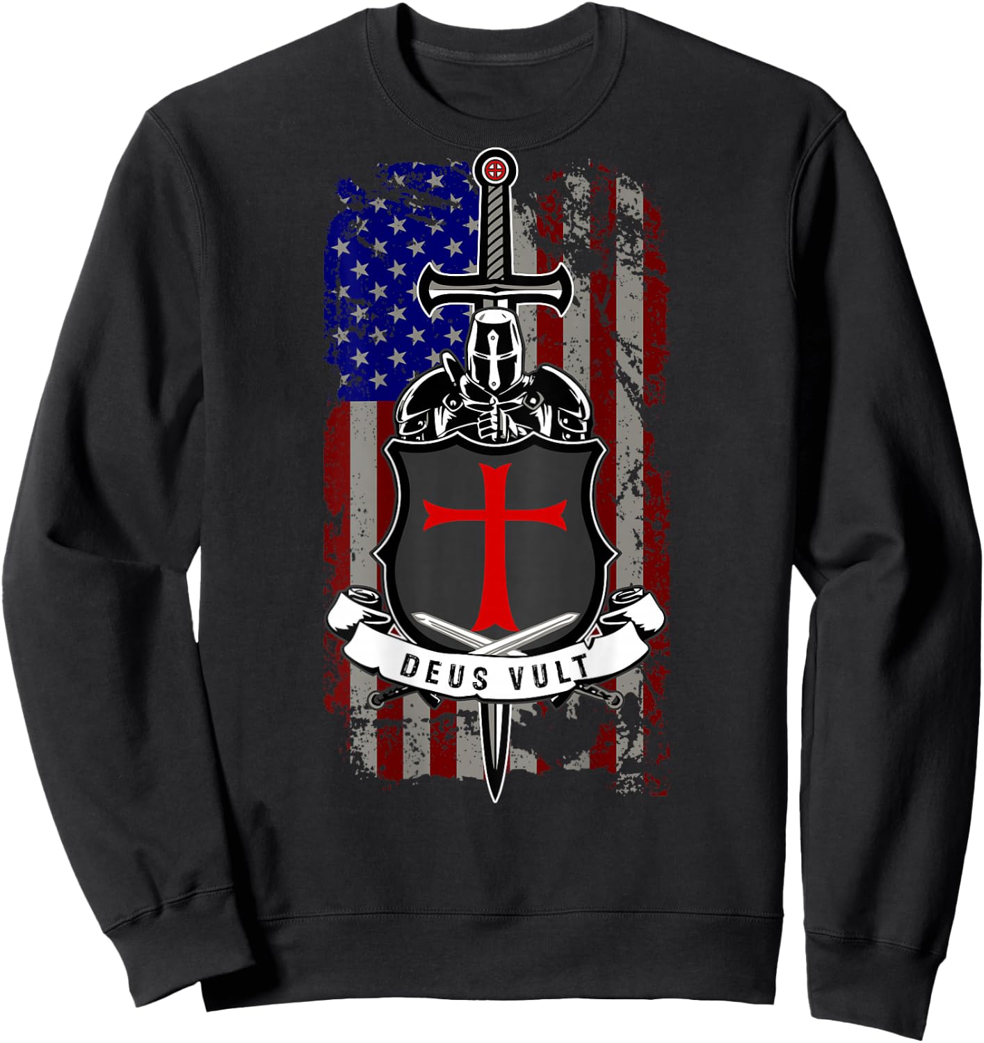 Deus Vult - GOD Wills IT Sweatshirt - Sweatshirt | Black