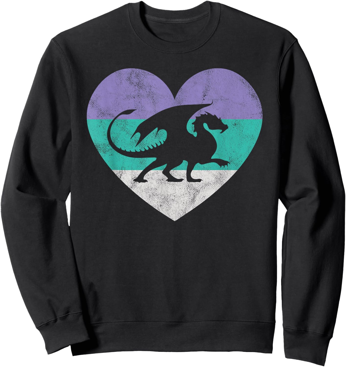 Dragon Gift Shirt & Girls Retro Cute Sweatshirt - Sweatshirt | Black