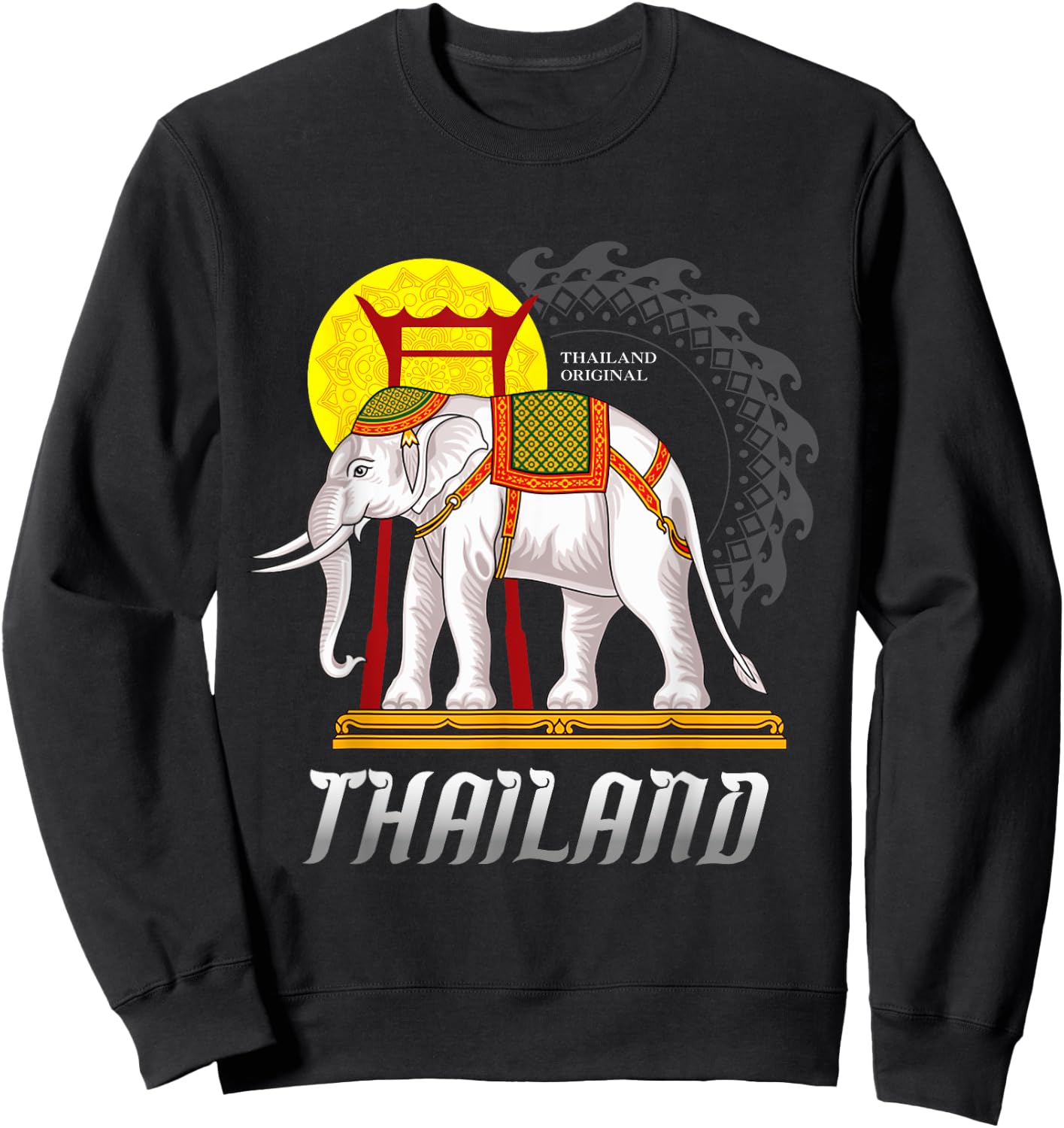 Thailand Original Thai elephant Gift women Sweatshirt - Sweatshirt | Black
