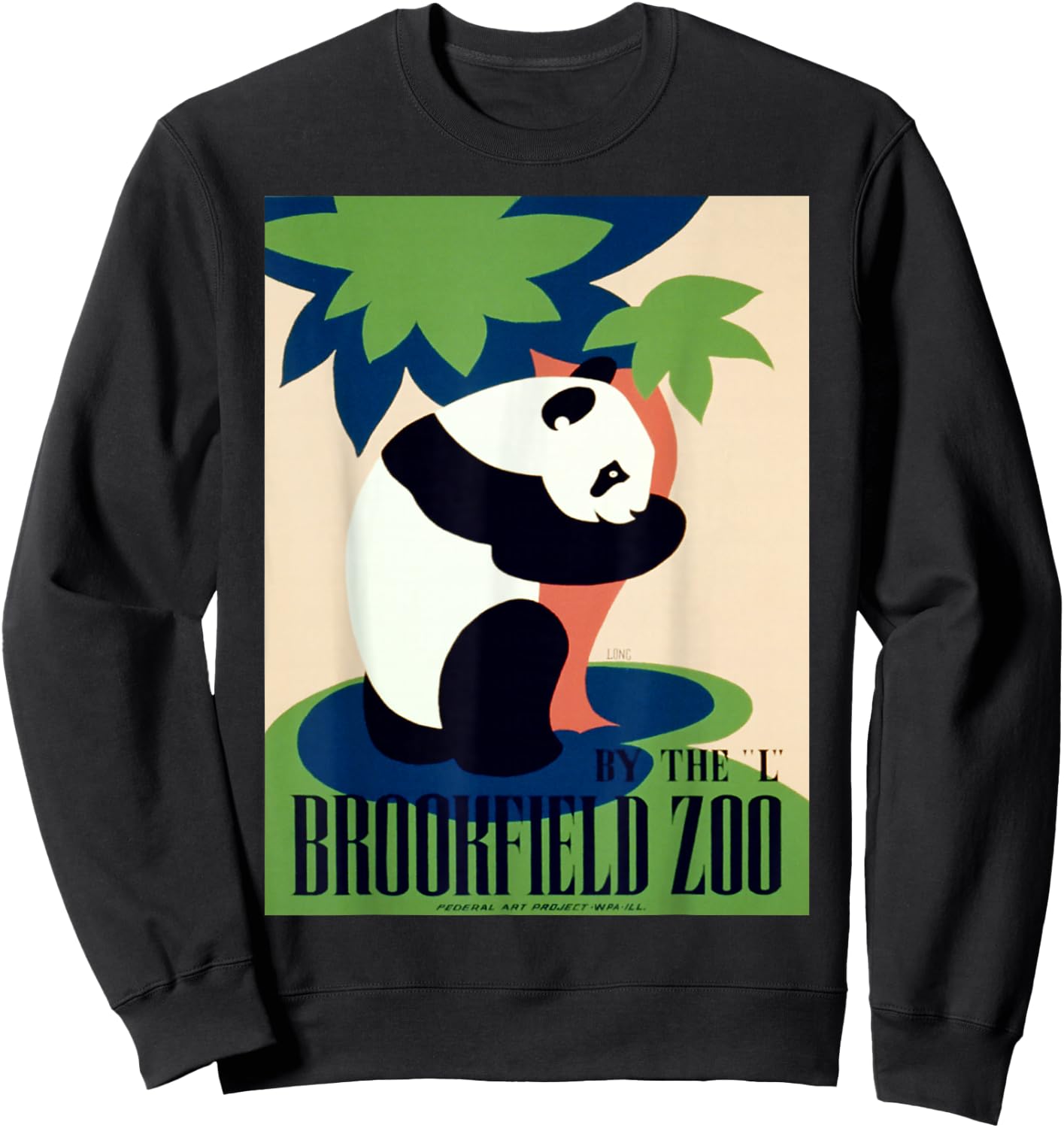 Vintage poster - Brookfield Zoo Retro Sweatshirt - Sweatshirt | Black
