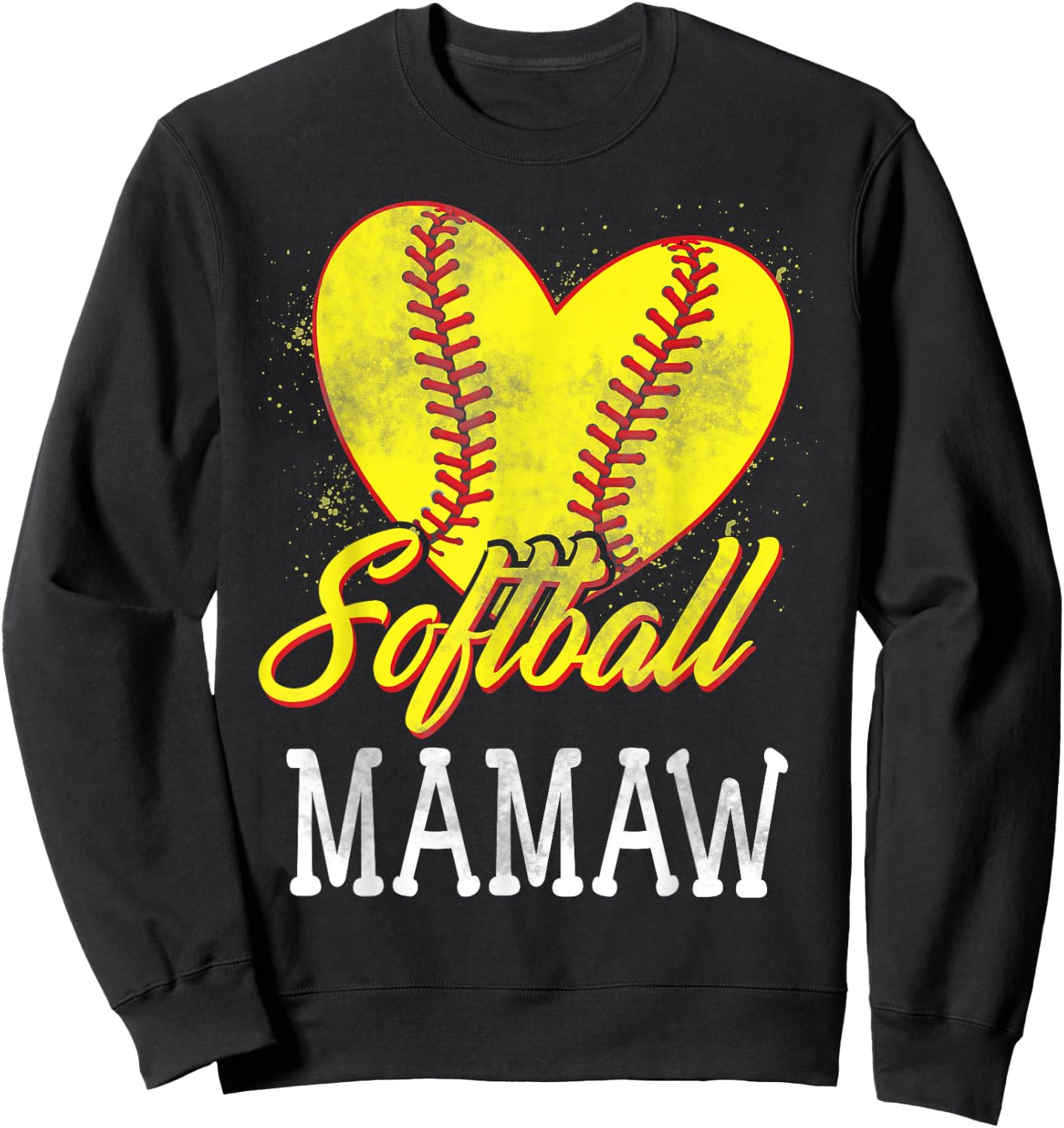 Softball Mamaw Softball Player Sweatshirt - Sweatshirt | Black