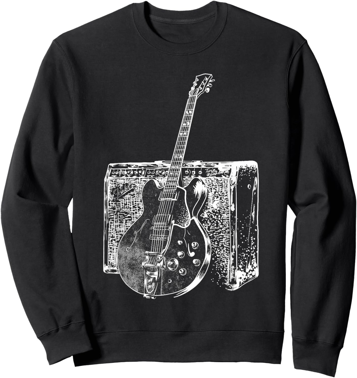 Legendary Electric Blues Guitar And Amp Musician Sweatshirt - Sweatshirt | Black