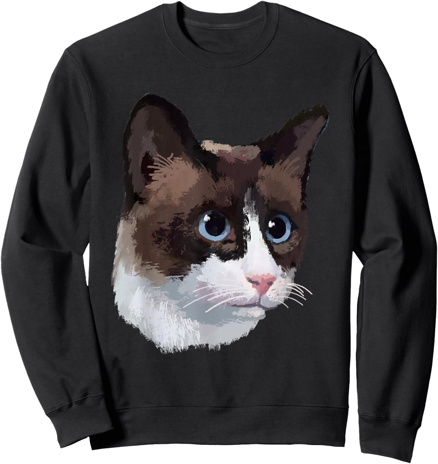 Snowshoe Cat T Shirt Men Women Kids Sweatshirt - Sweatshirt | Black