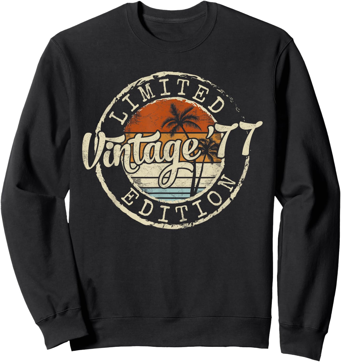 Vintage 1977 48th Birthday Gifts 48 Year Old Women Sweatshirt - Sweatshirt | Black