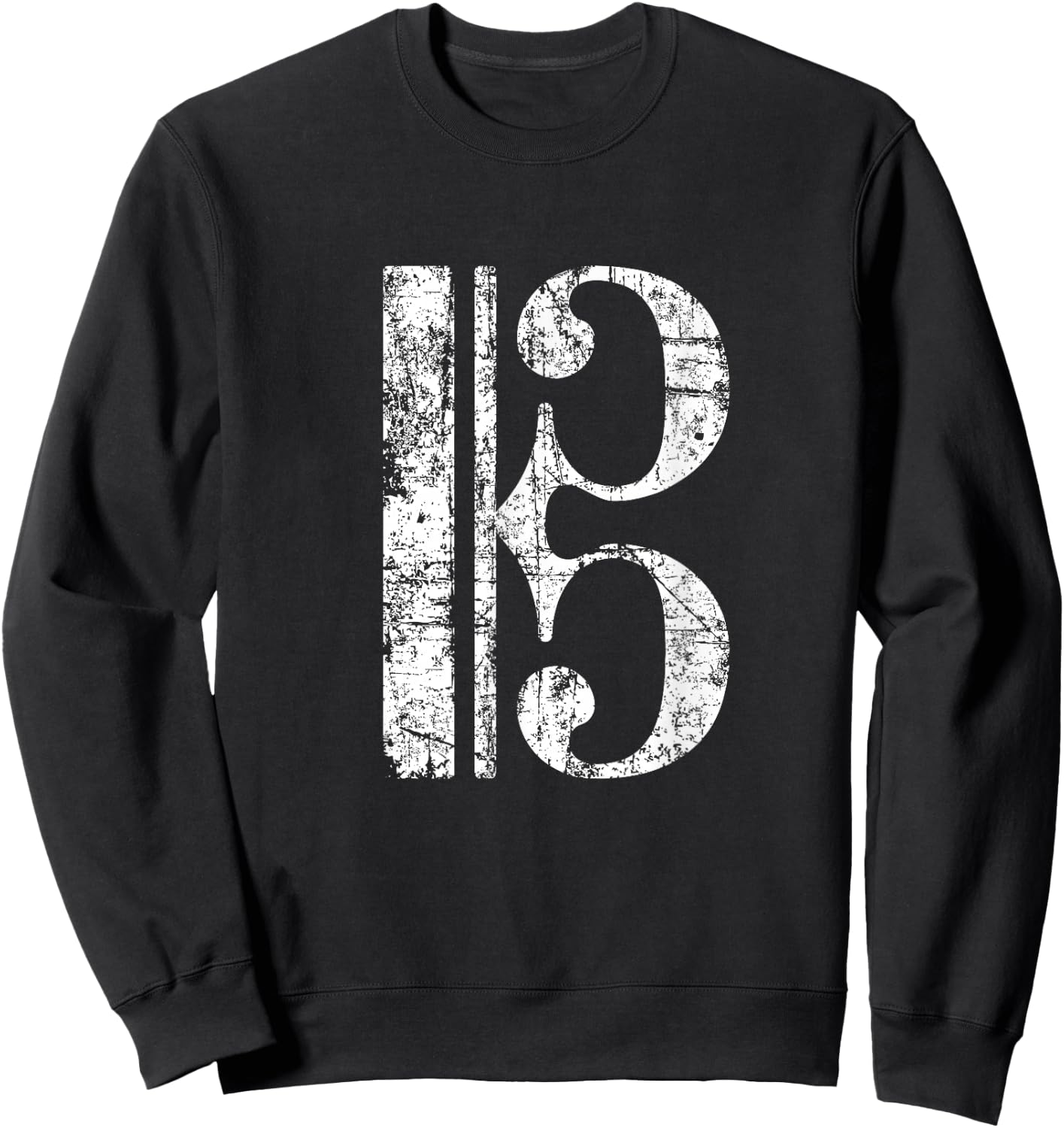 C-Clef (Vintage White) Viola Violist Sweatshirt - Sweatshirt | Black