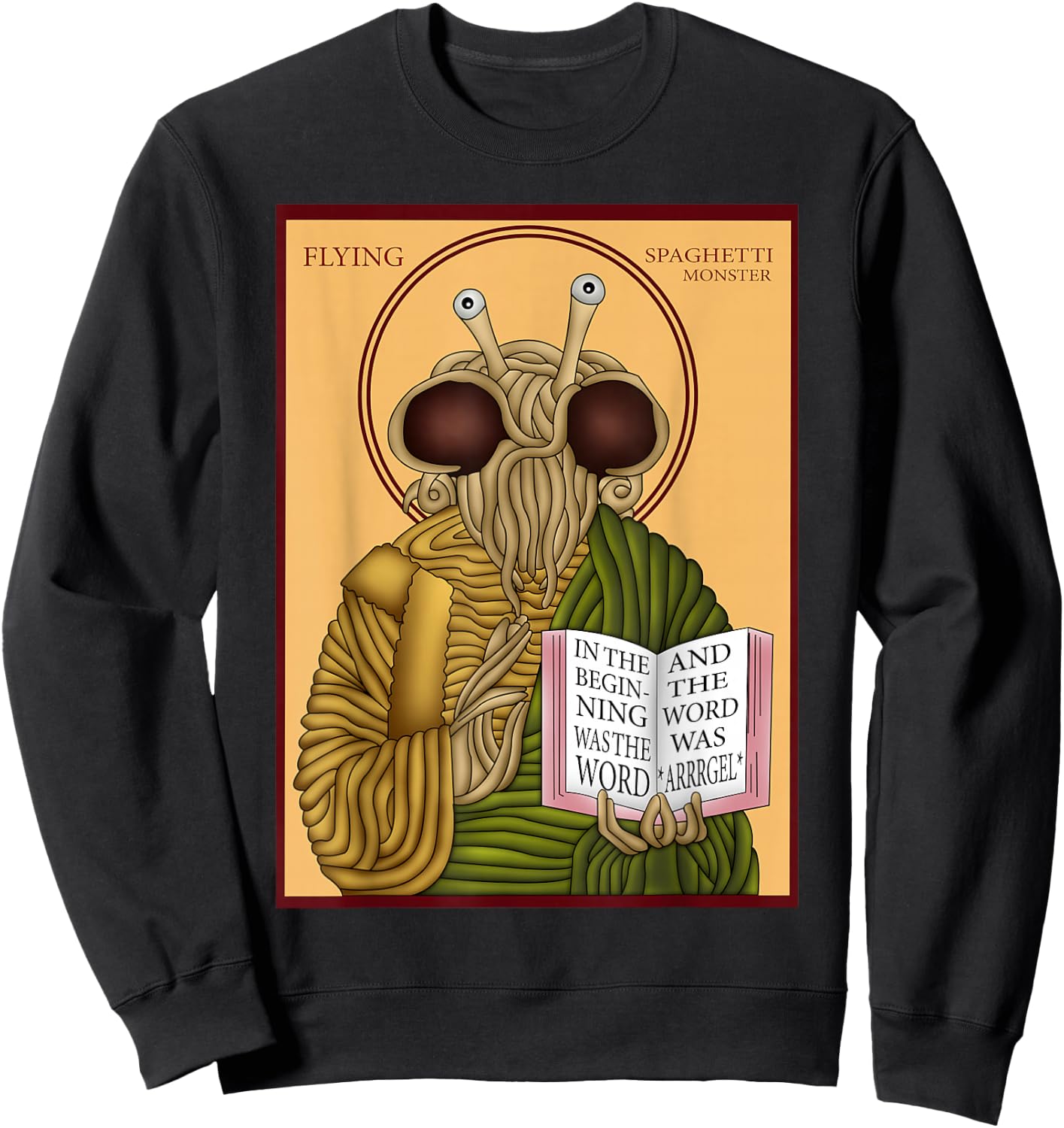 Flying Spaghetti Monster Tea | FSM, Pastafarian Sweatshirt - Sweatshirt | Black