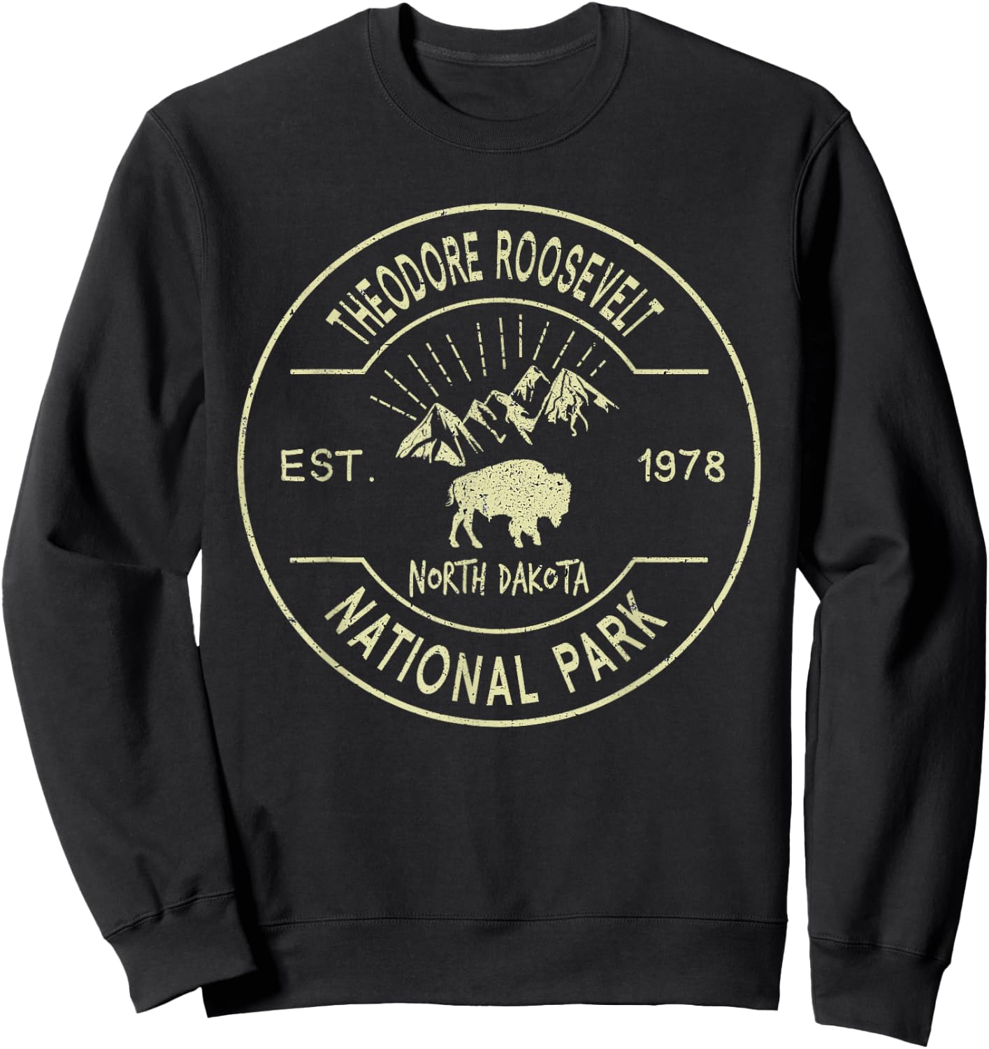 Theodore Roosevelt National Park Shirt North Dakota Hiking Sweatshirt - Sweatshirt | Black
