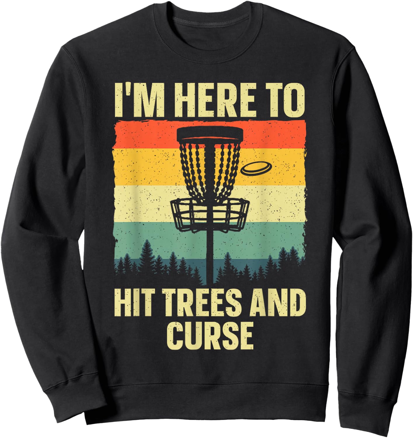 Best Disc Golf Art Women Kids Disc Golfer Disc Golf Sweatshirt - Sweatshirt | Black