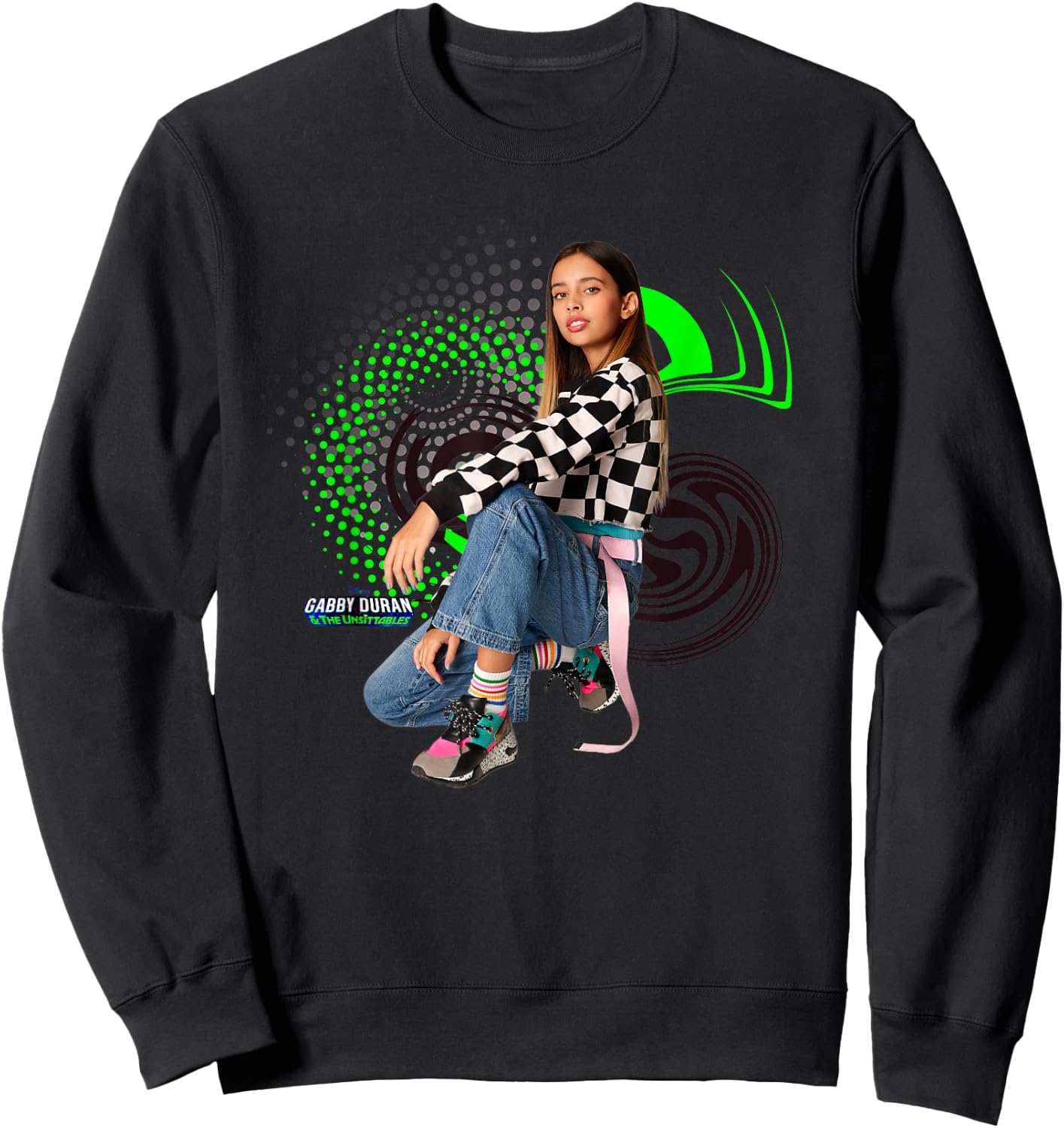 Disney Channel Gabby Duran & The Unsittables Swirls Sweatshirt - Sweatshirt | Black