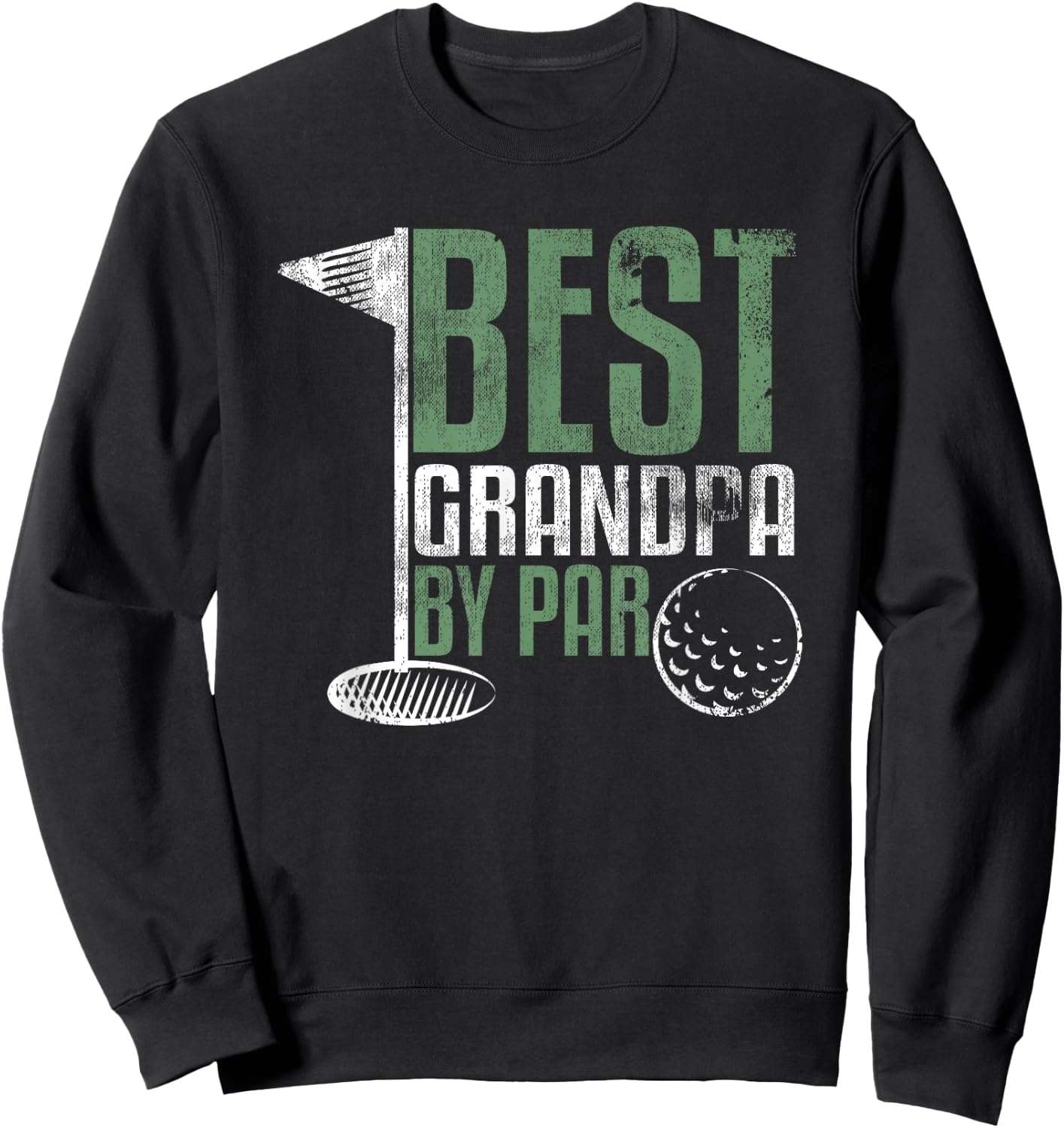 Best Grandpa by Par Father's Day Golf Grandad Golfing Gift Small Sweatshirt - Sweatshirt | Black