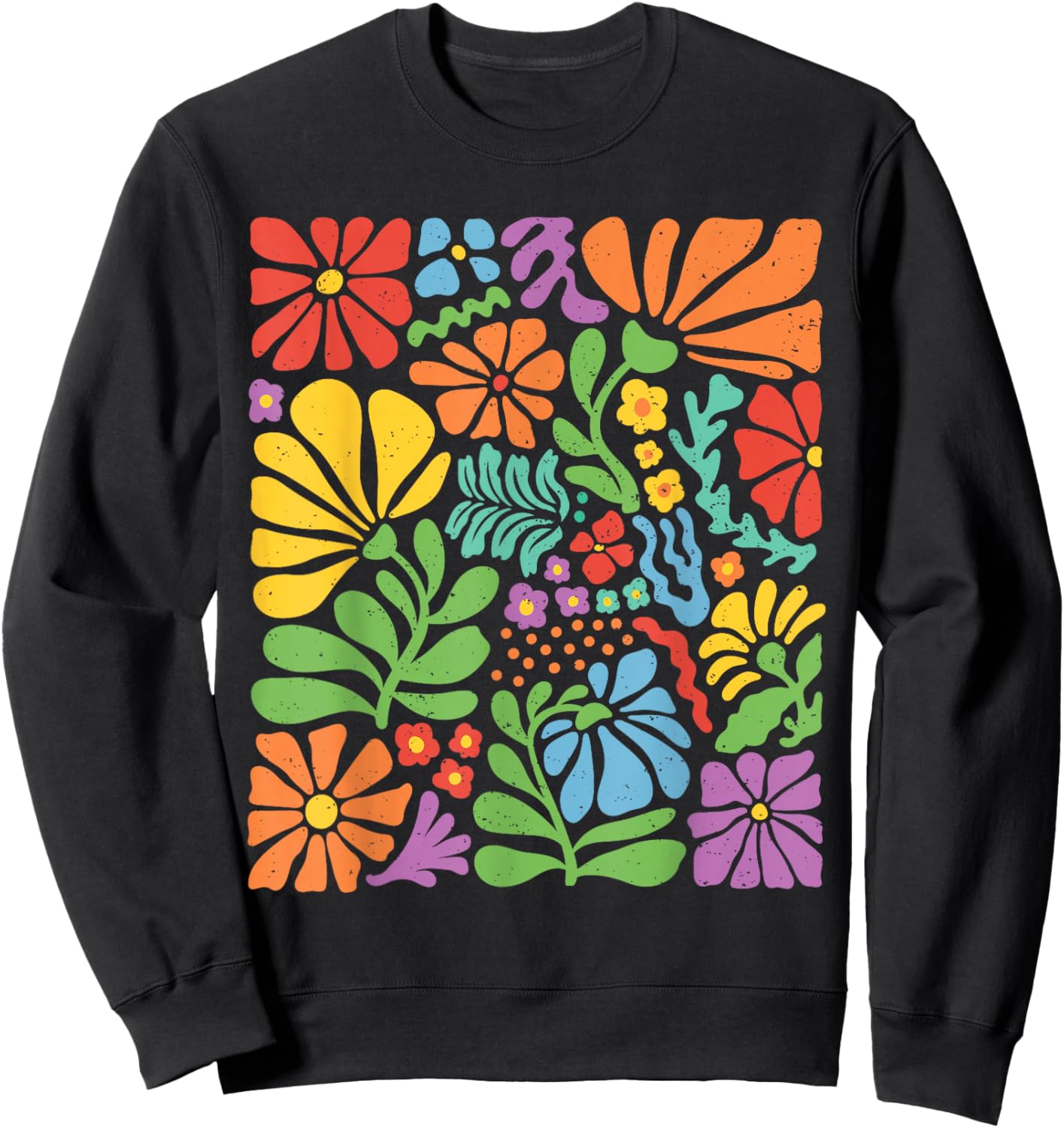 Subtle Wildflowers LGBTQ Month Rainbow Summer Boho Gay Pride Sweatshirt - Sweatshirt | Black