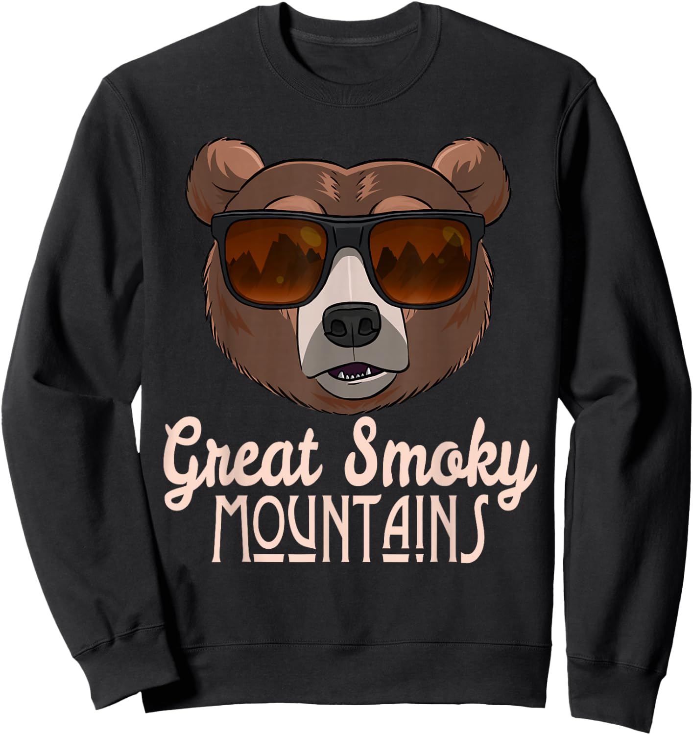 Great Smoky Mountains National Park Bear T Shirt Sweatshirt - Sweatshirt | Black