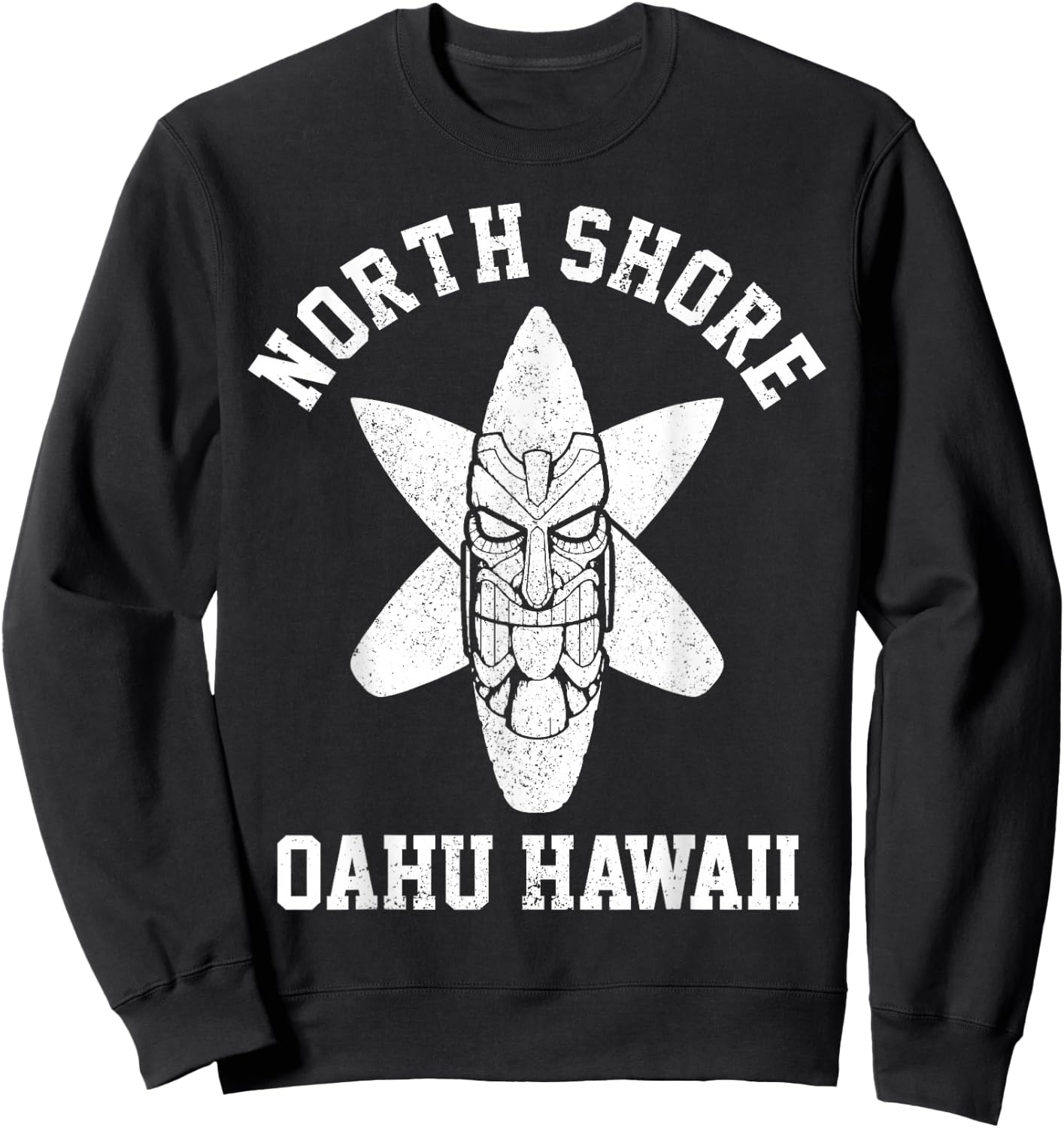 Oahu Hawaii North Shore Surf Beach Surfing Surfer Gift Sweatshirt - Sweatshirt | Black