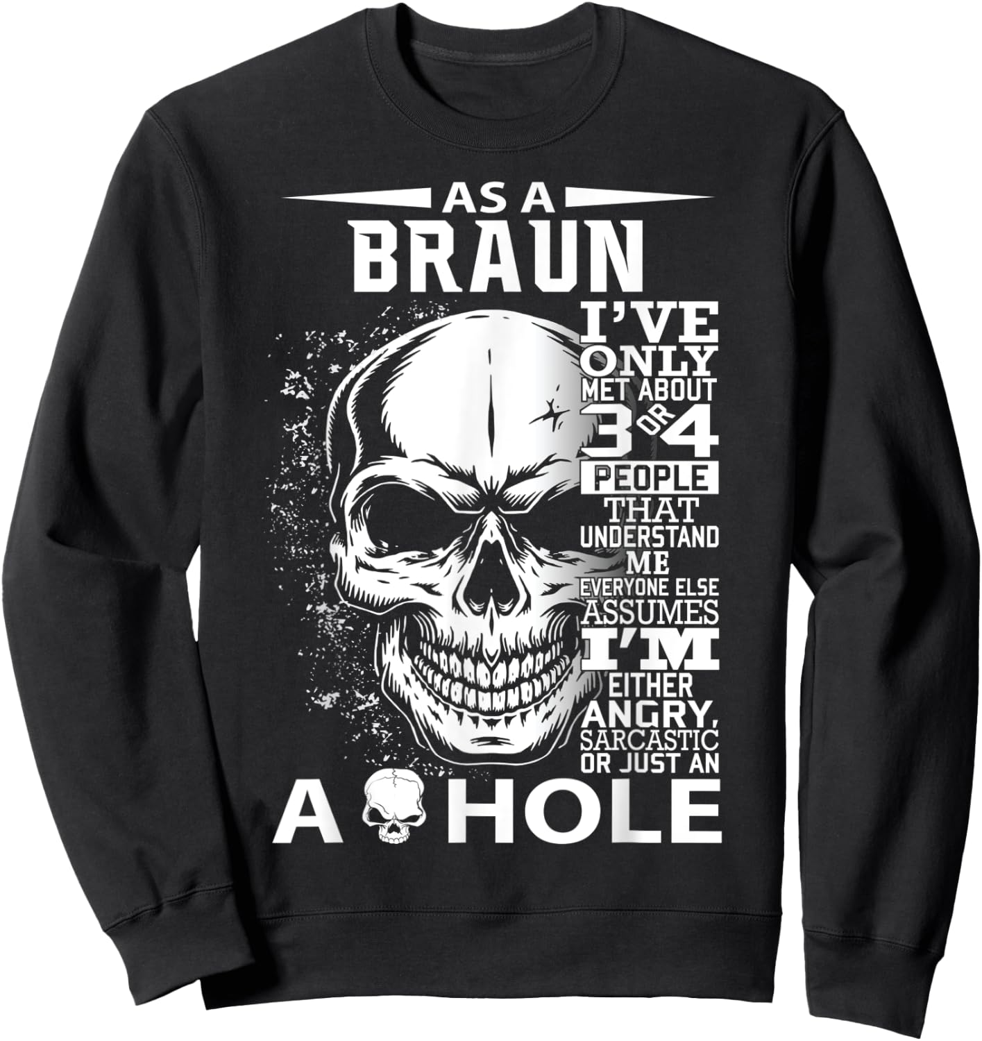 BRAUN Definition Personalized custom name loving kind Sweatshirt - Sweatshirt | Black