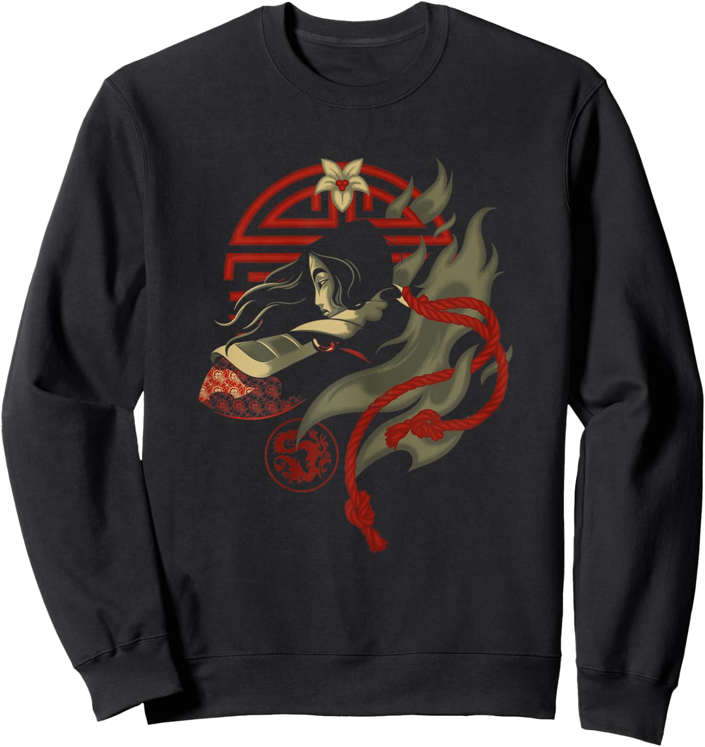 Disney Mulan Fighting Spirit Graphic Sweatshirt - Sweatshirt | Black