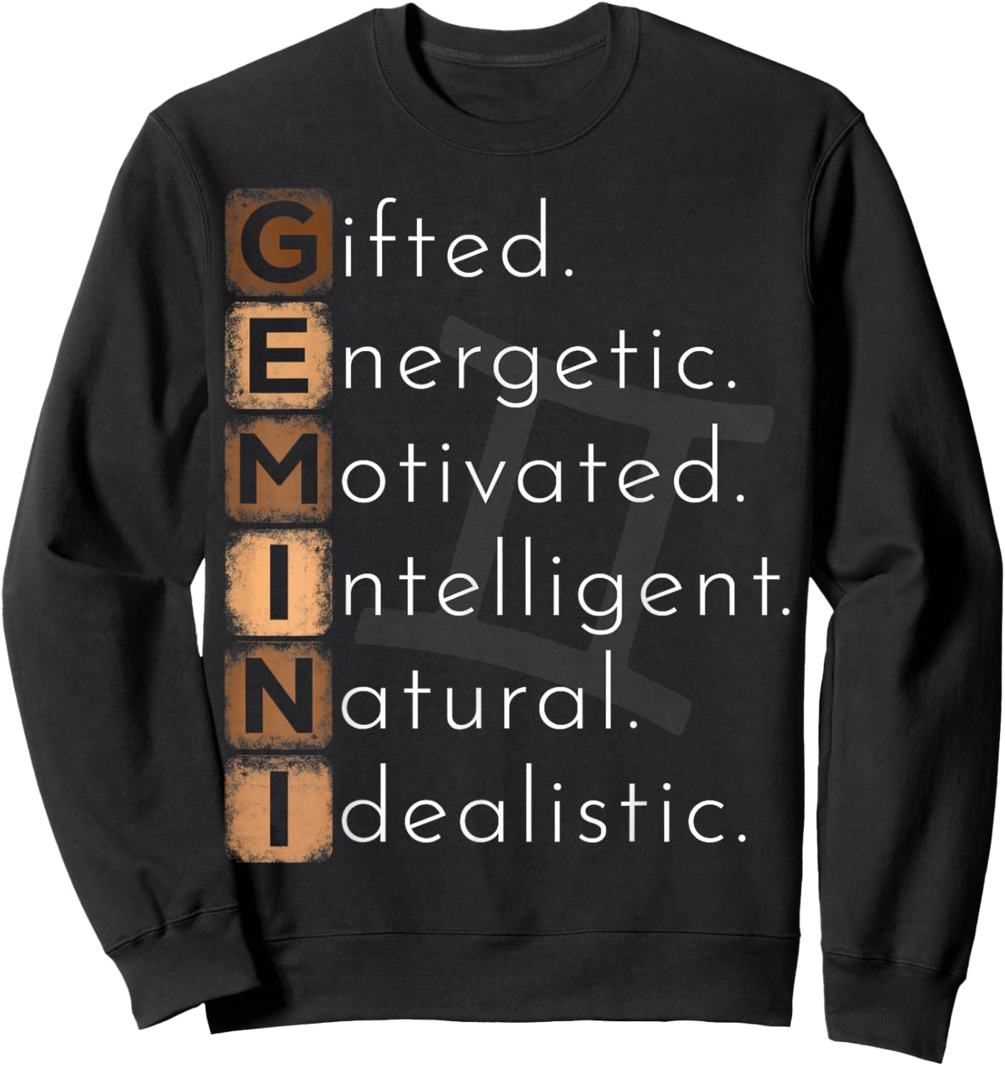 Gemini Zodiac Sign Women Kids Gemini Birthday Funny Sweatshirt - Sweatshirt | Black