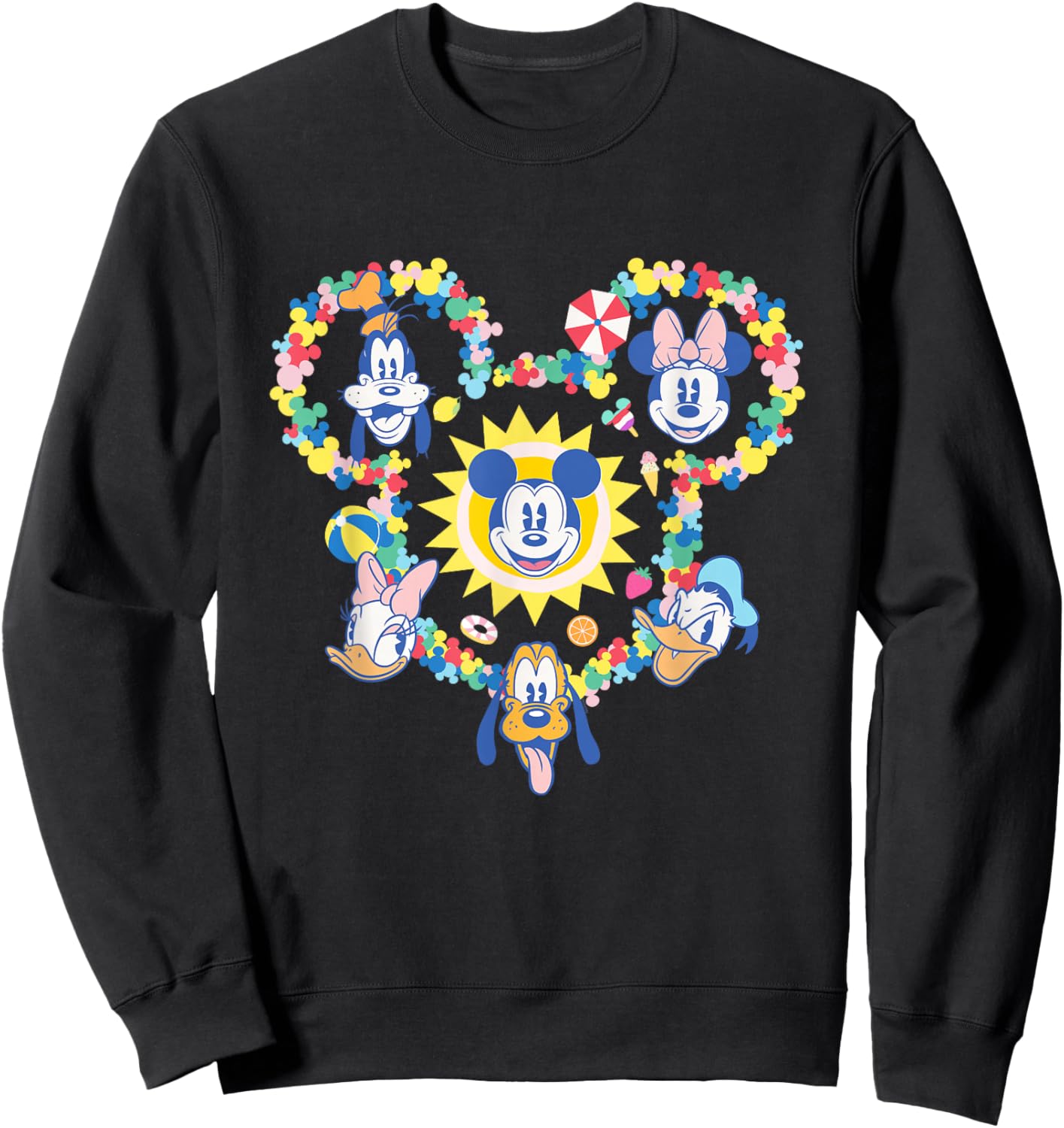 Disney Mickey & Friends Summer Vacation Mickey Mouse Icon Sweatshirt - Sweatshirt | Black
