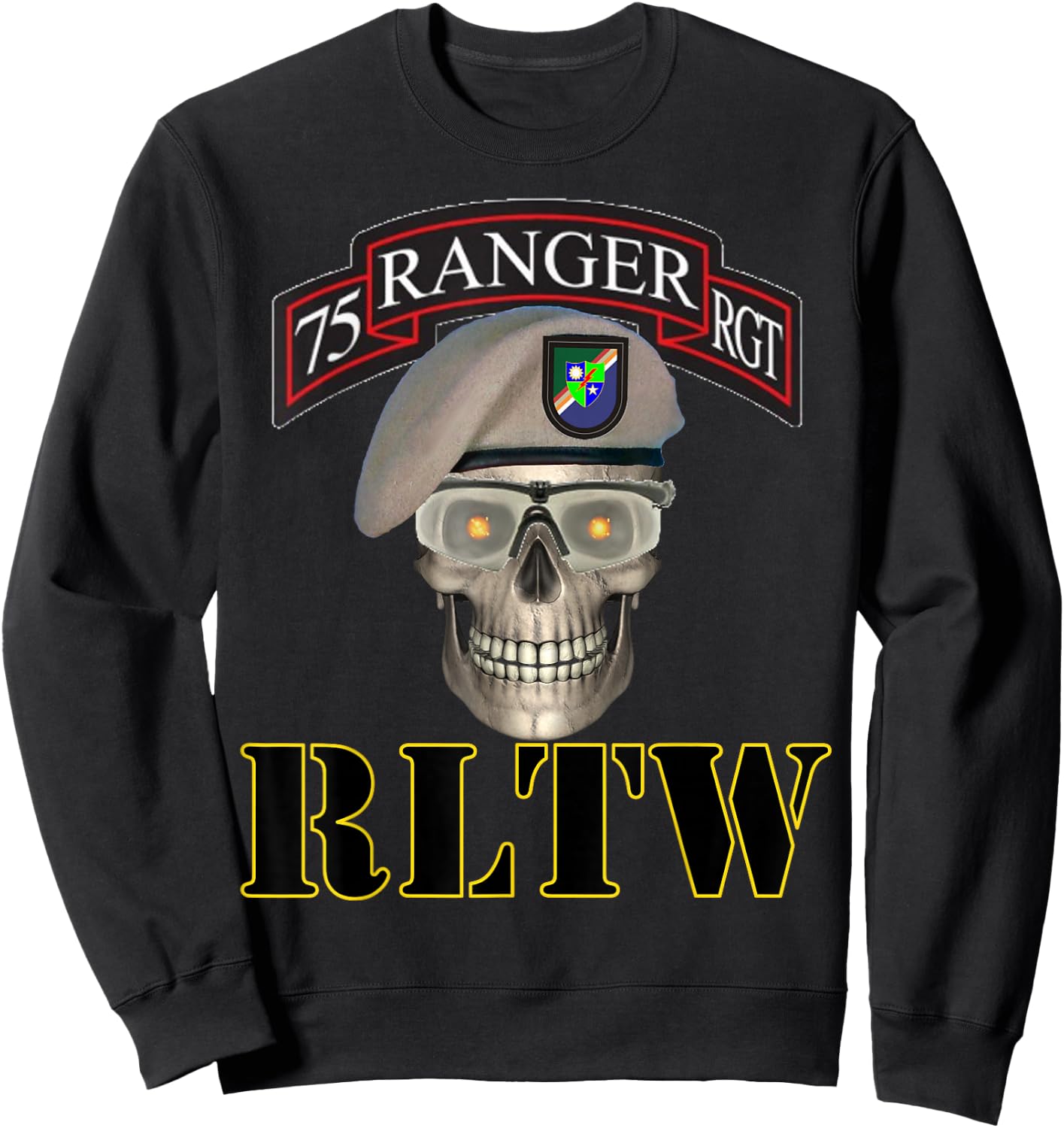 75th Rangers - Army Vets of Ft Benning Ranger Units Sweatshirt - Sweatshirt | Black