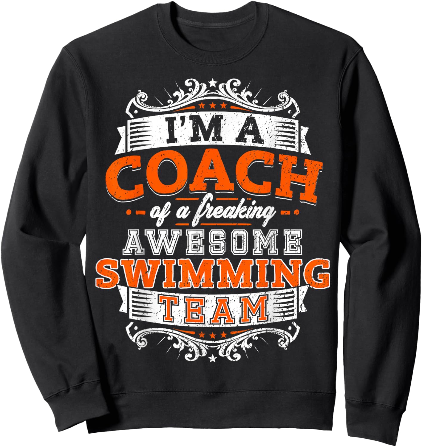 Swimmer Coach : Gift your swimming coach shirt Sweatshirt - Sweatshirt | Black