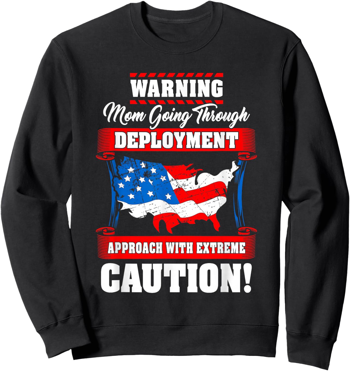 Military Mom Going Through Deployment Deployed Daughter Son Sweatshirt - Sweatshirt | Black