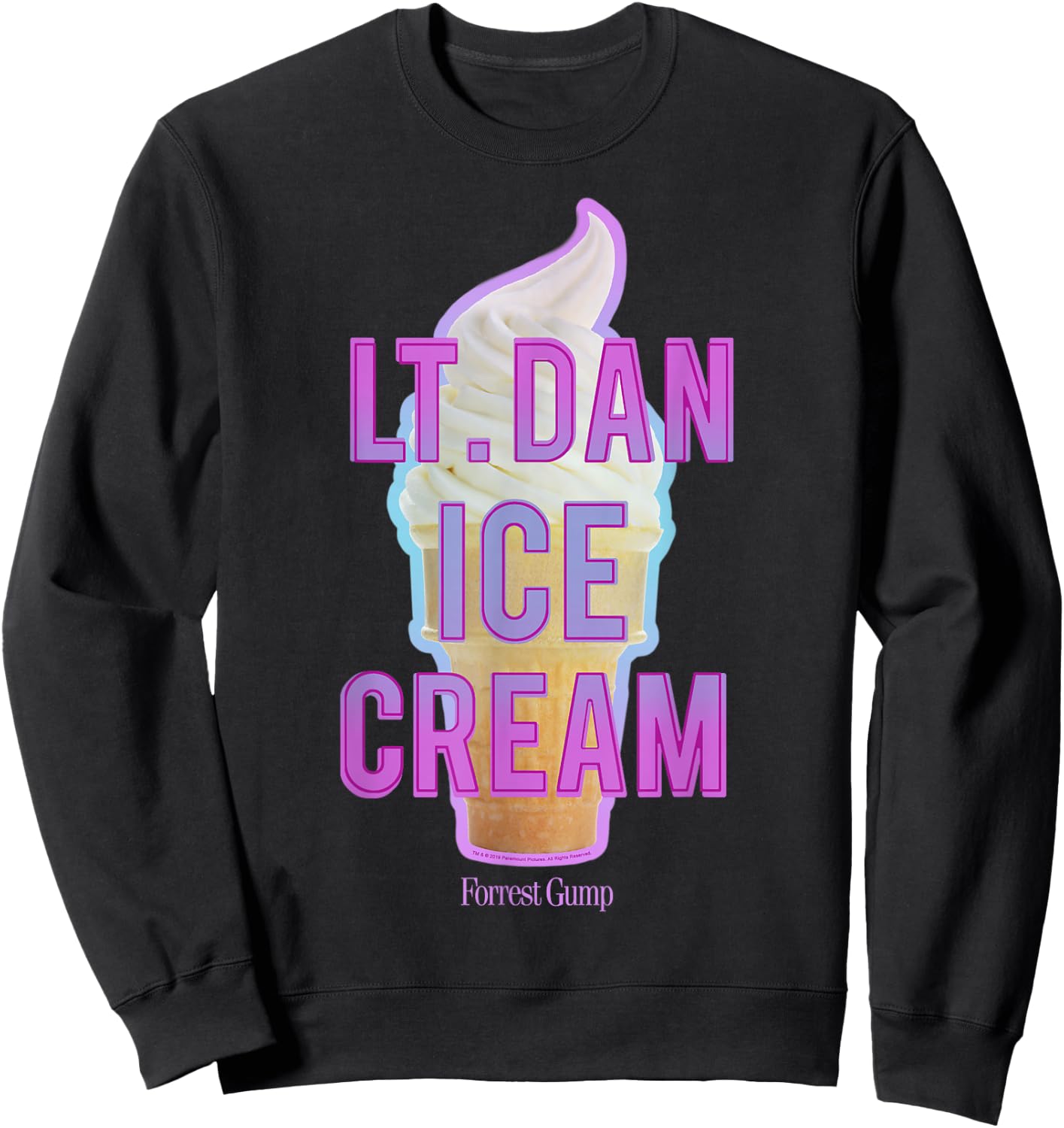Forrest Gump Lt. Dan Ice Cream Logo Sweatshirt - Sweatshirt | Black