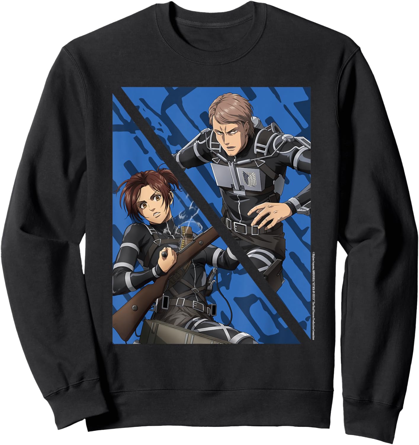 Attack on Titan Final Season - "Sasha Braus & Jean Kirstein" Sweatshirt - Sweatshirt | Black