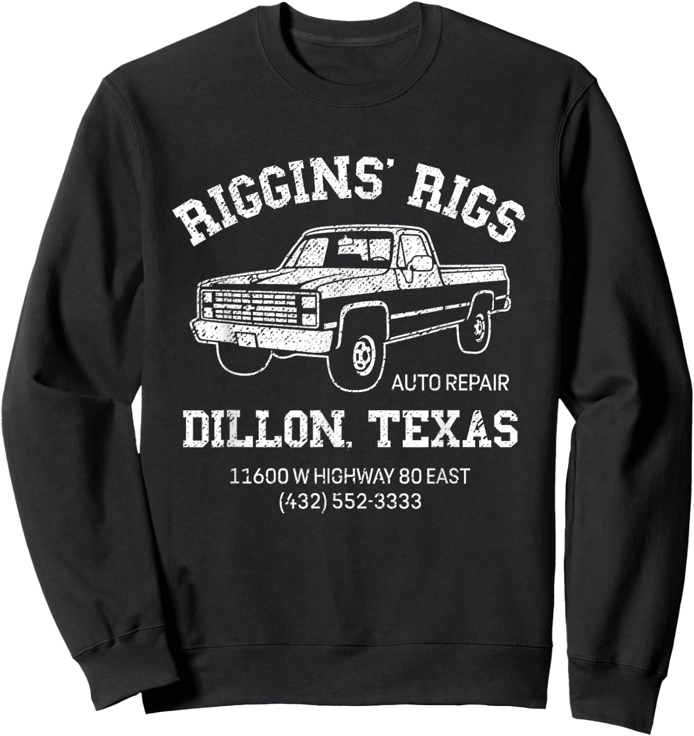 Dillon Texas Football Fan Auto Repair Riggins Rigs Sweatshirt - Sweatshirt | Black