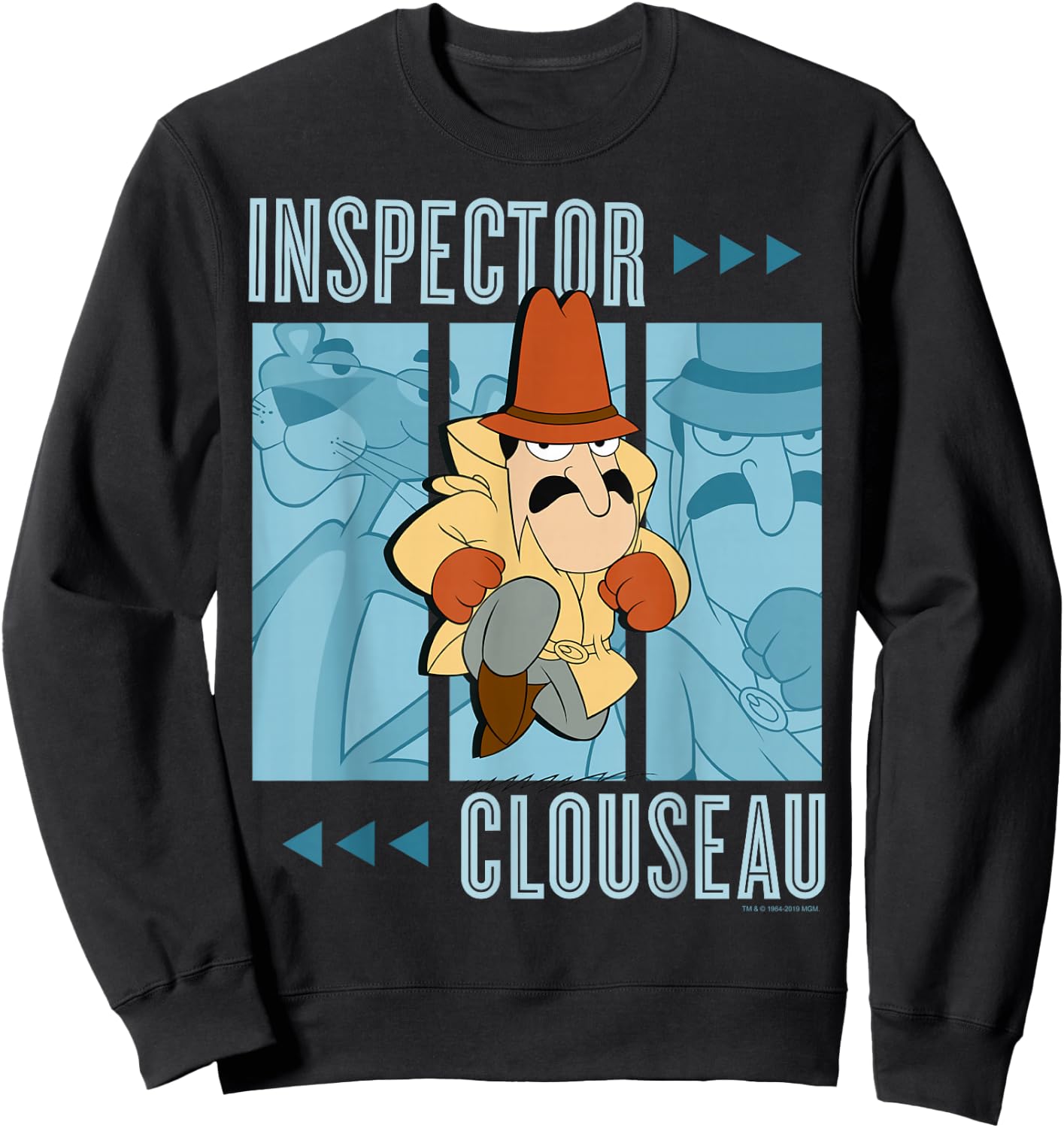 Pink Panther Inspector Clouseau Trio Panels Sweatshirt - Sweatshirt | Black