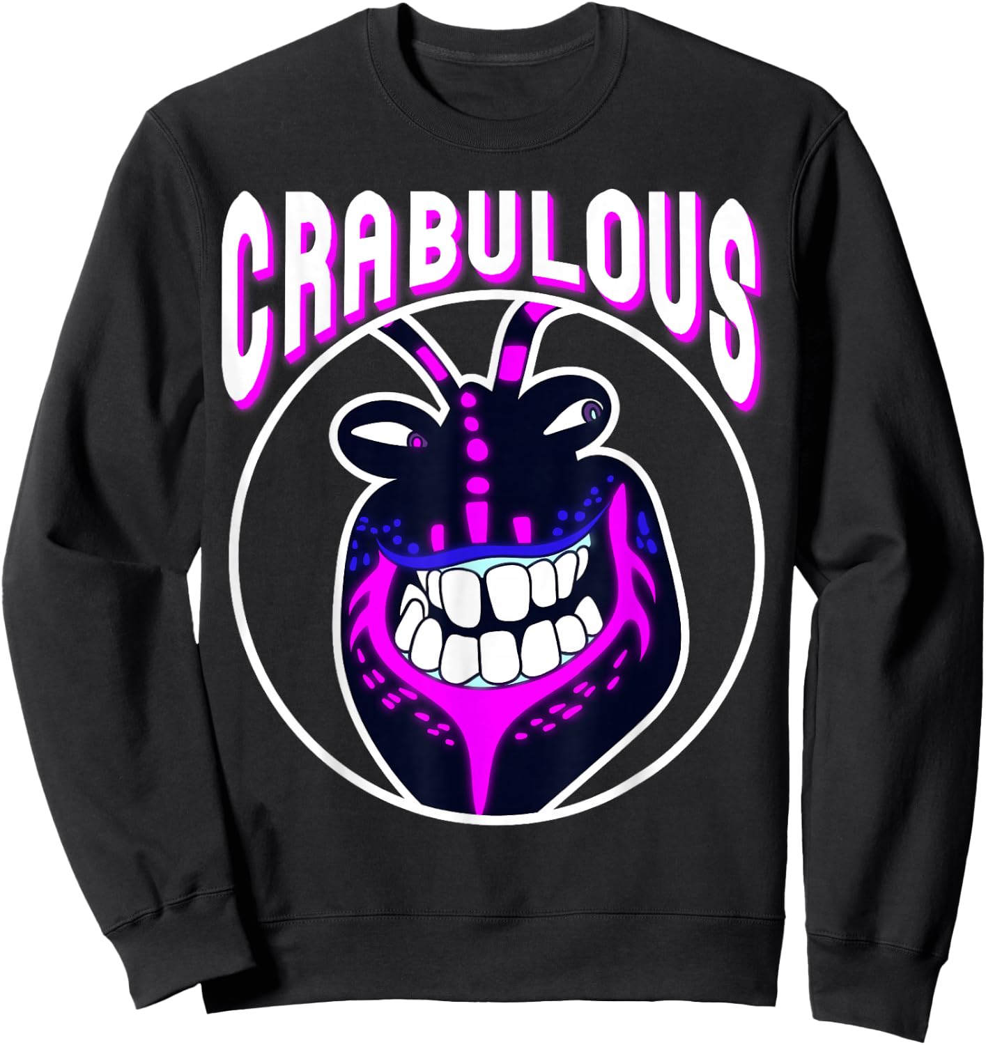 Disney Moana Tamatoa Crabulous Neon Face Circle Portrait Small Sweatshirt - Sweatshirt | Black