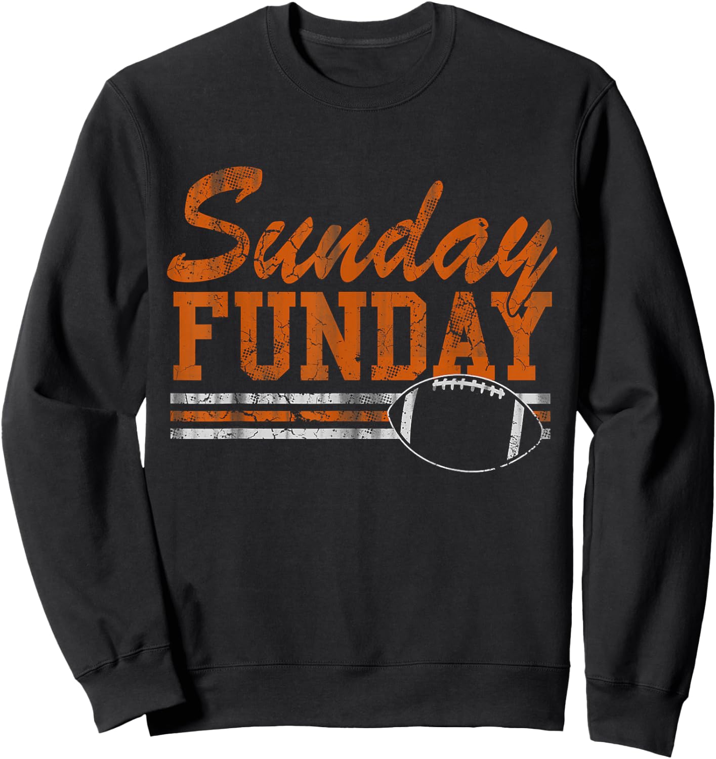 Retro Sunday Funday Football Fan Men Women Kids Sweatshirt - Sweatshirt | Black