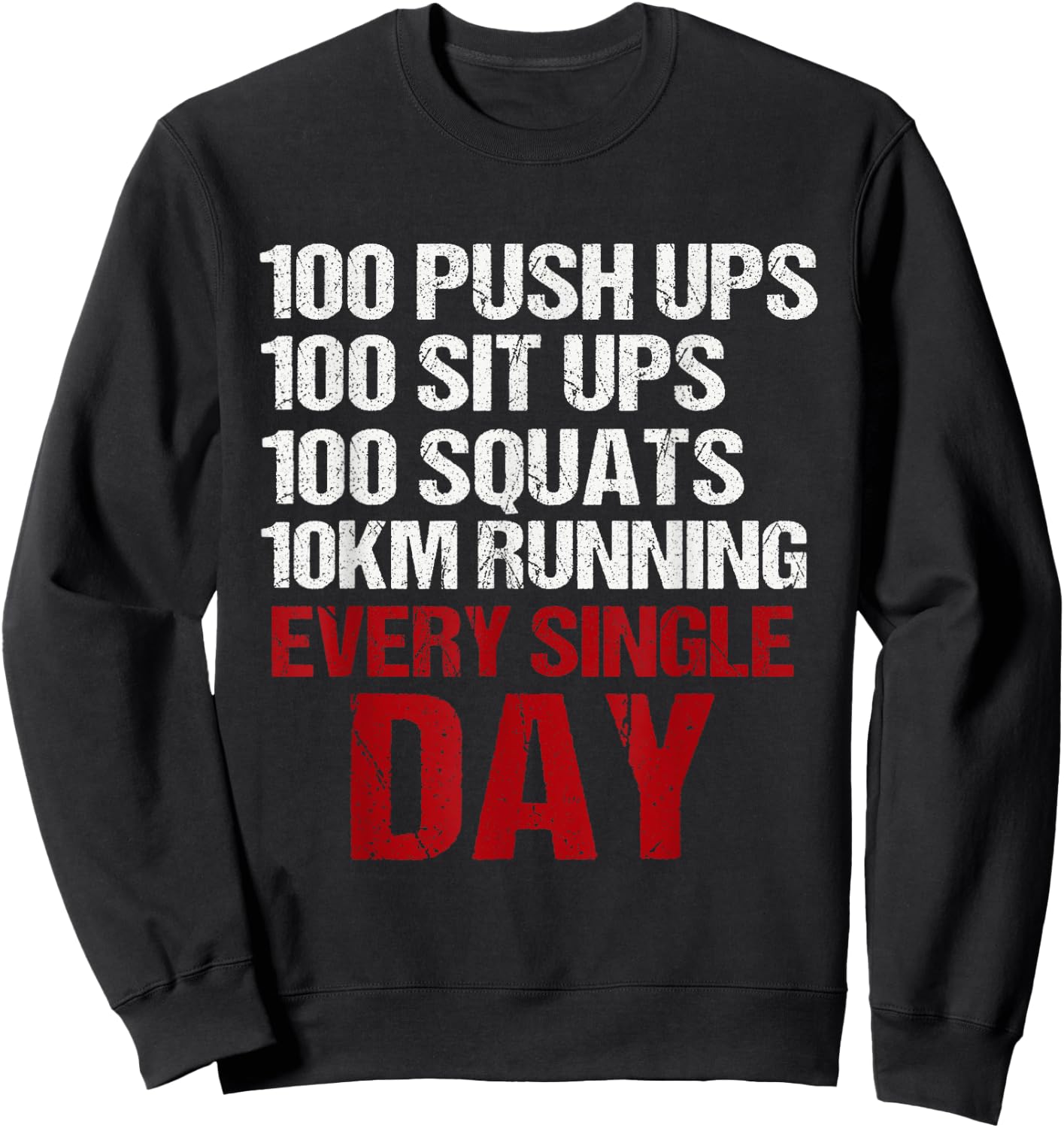 Push Ups Sit Ups Squats Running Bodybuilding Power gift Sweatshirt - Sweatshirt | Black