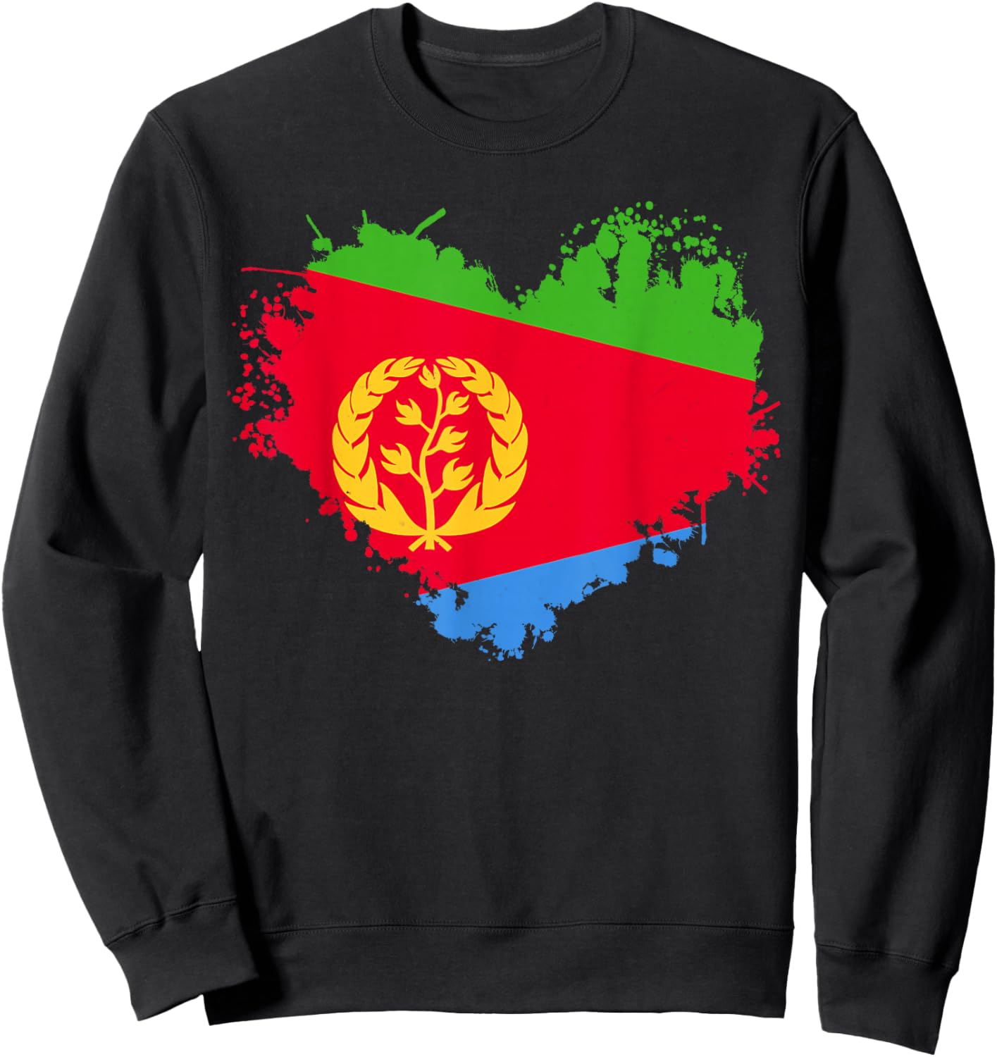 Eritrean Flag Outfit Idea & Eritrea Heritage Theme Sweatshirt - Sweatshirt | Black