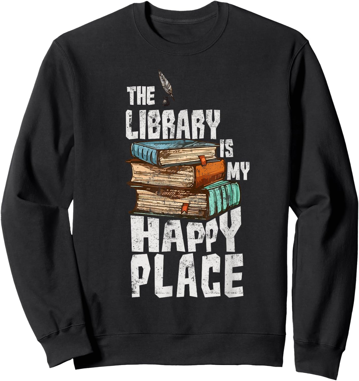 Librarian Shirt Funny Library Shirt Reading Book Lover Gift Sweatshirt - Sweatshirt | Black