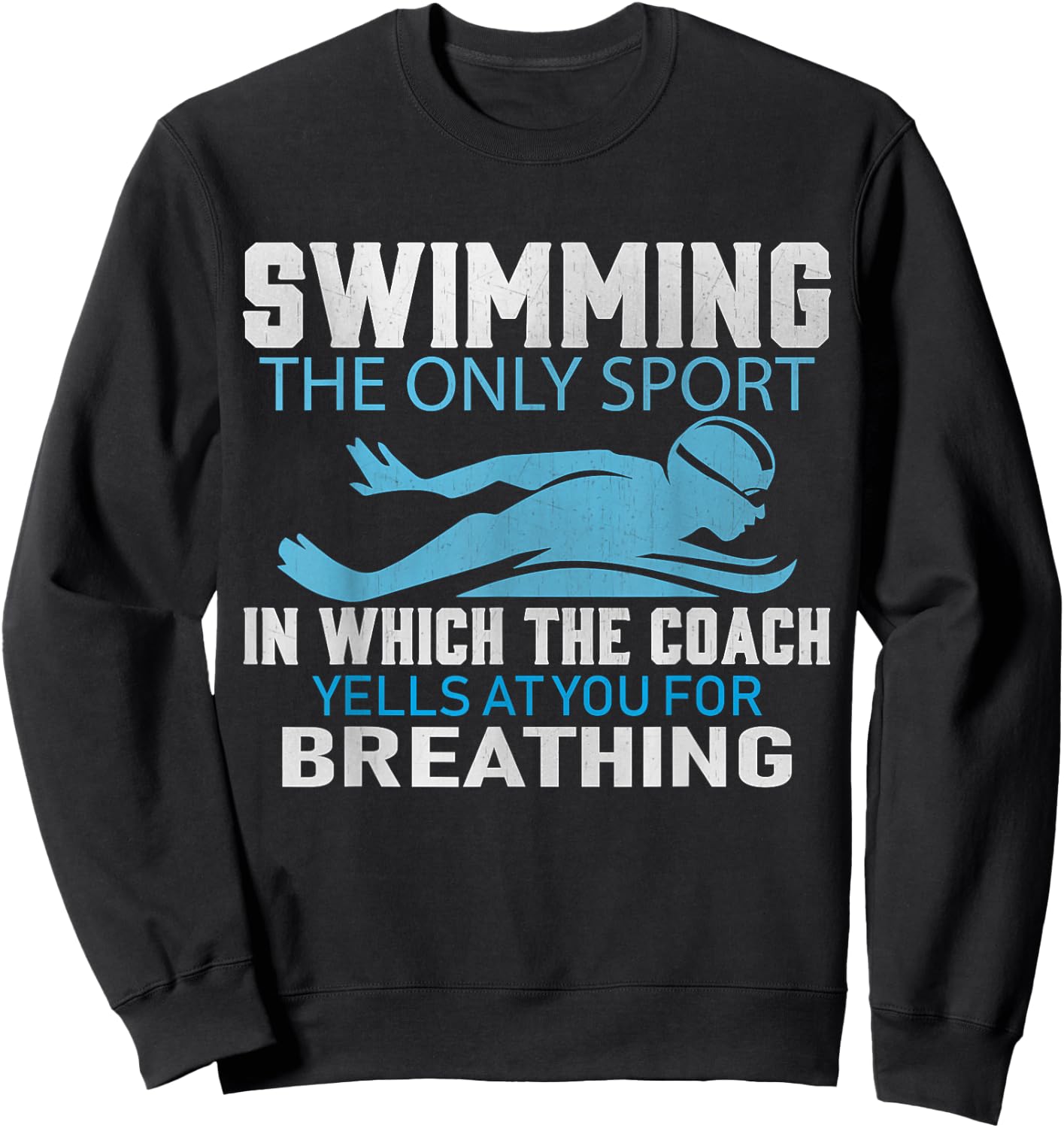 Swimming Pool Water Sport - Swim Sports Coach Sweatshirt - Sweatshirt | Black