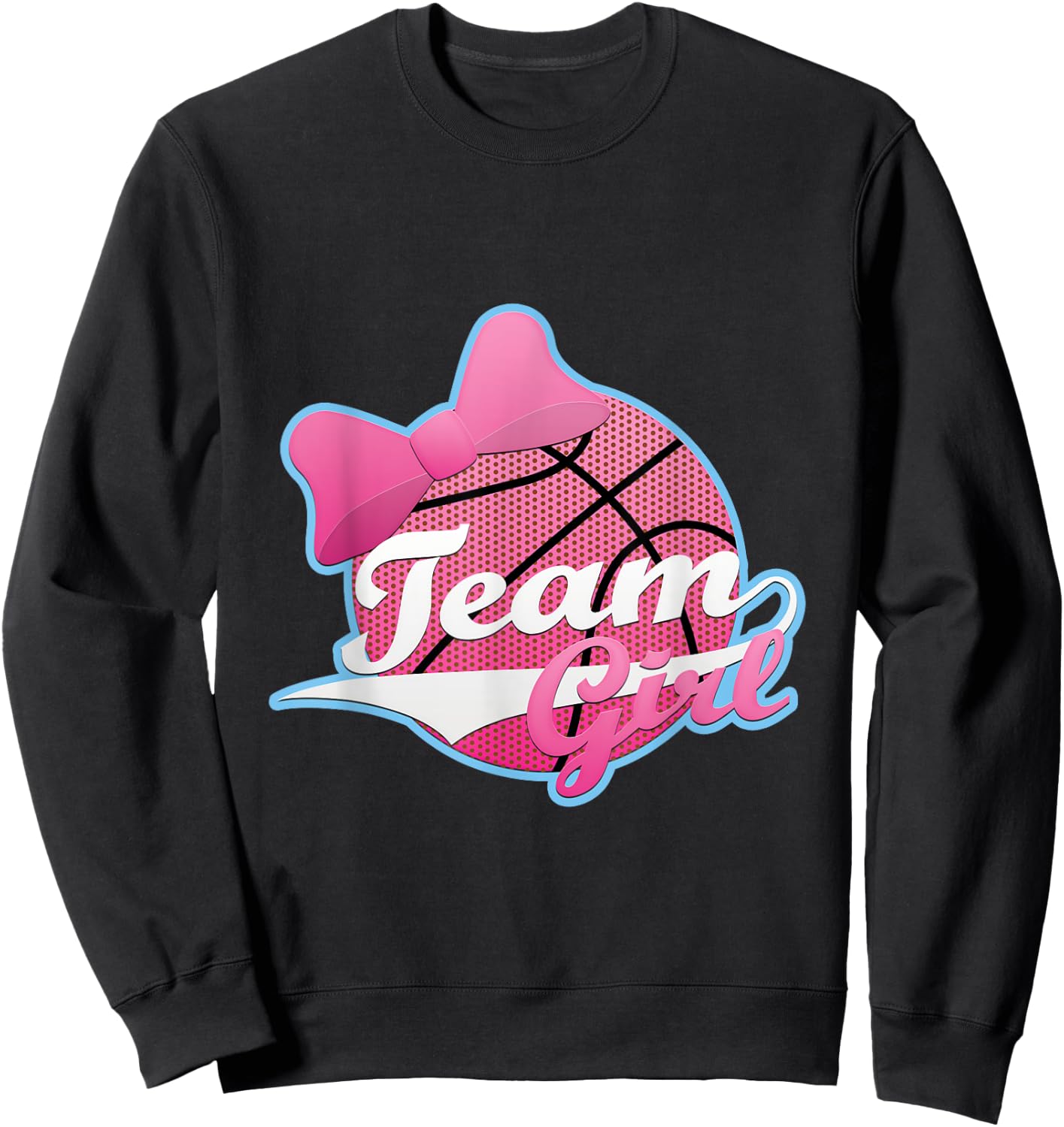 Gender Reveal Party | Team Pink, Girl, Basketball T shirt Sweatshirt - Sweatshirt | Black