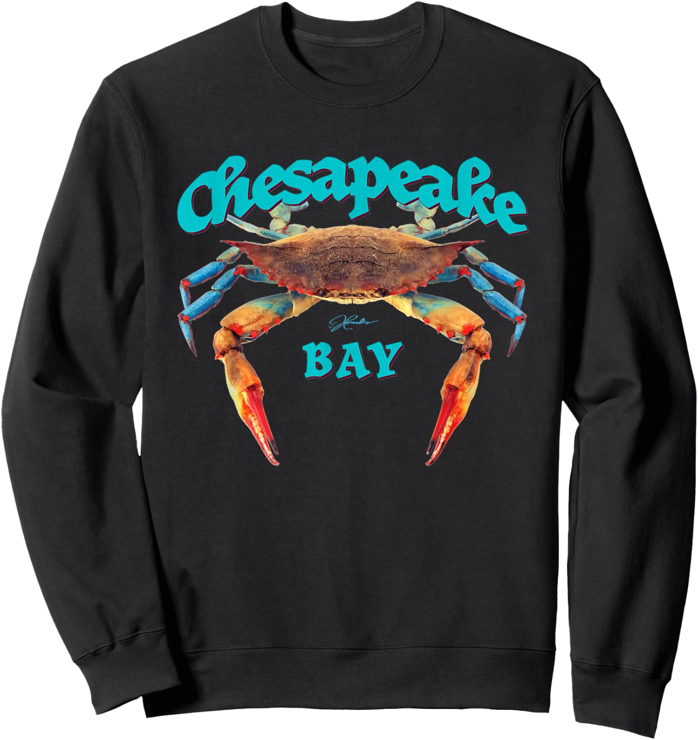 JCombs: Chesapeake Bay Blue Crab Sweatshirt - Sweatshirt | Black