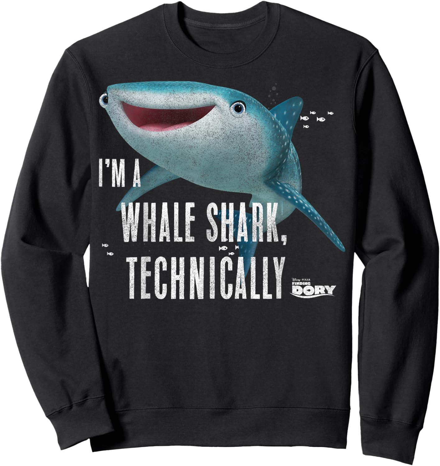 Disney Pixar Finding Dory I'm A Whale Shark Technically Sweatshirt - Sweatshirt | Black