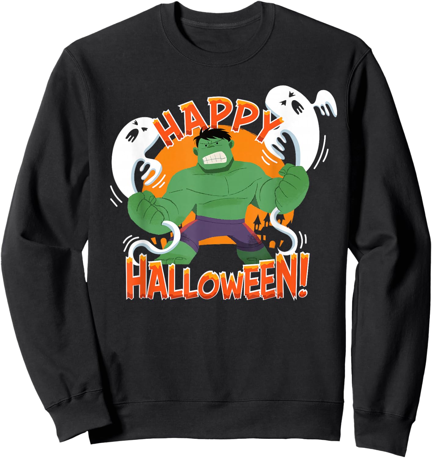 Marvel Hulk Happy Halloween Sweatshirt - Sweatshirt | Black