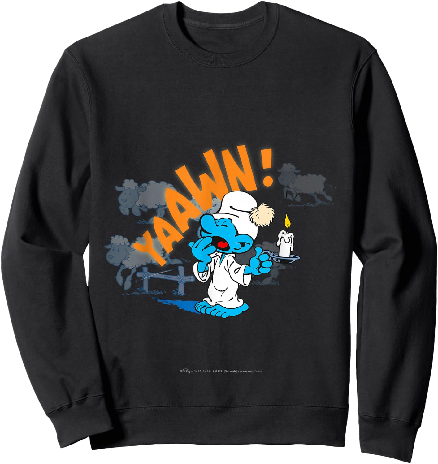 Sleepy Smurf Sweatshirt - Sweatshirt | Black