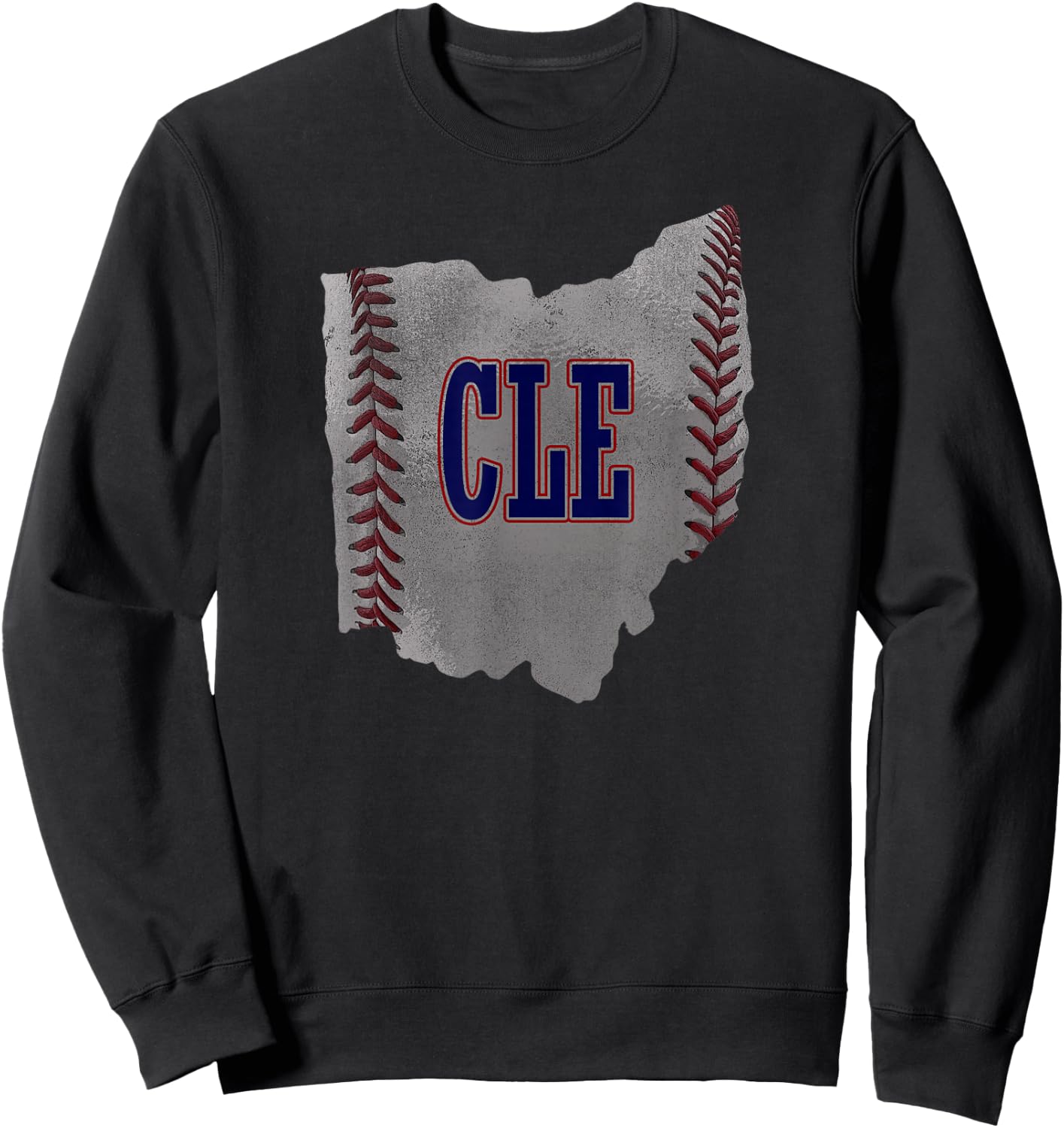 Cleveland Ohio Baseball Distressed Shirt With Co Sweatshirt - Sweatshirt | Black