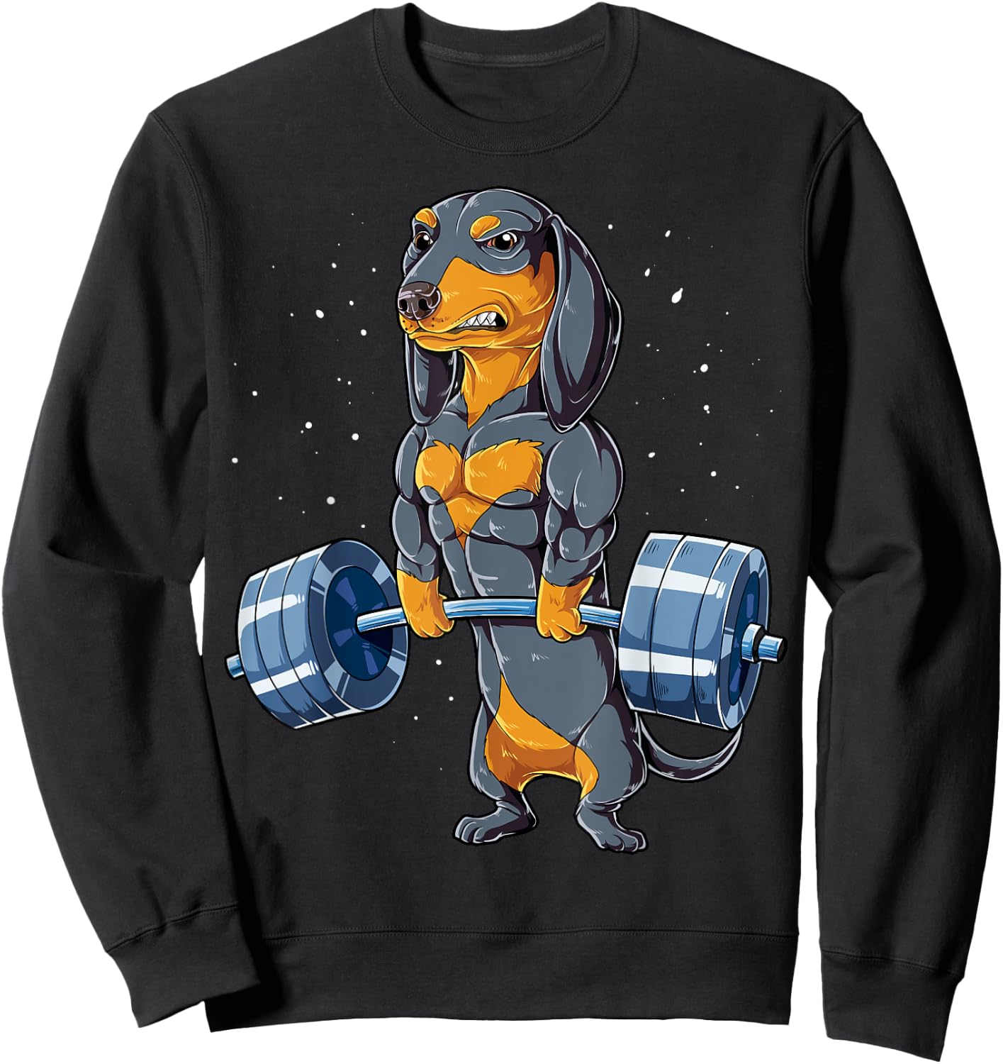 Dachshund Weightlifting Funny Deadlift Men Fitness Gym Gifts Small Sweatshirt - Sweatshirt | Black
