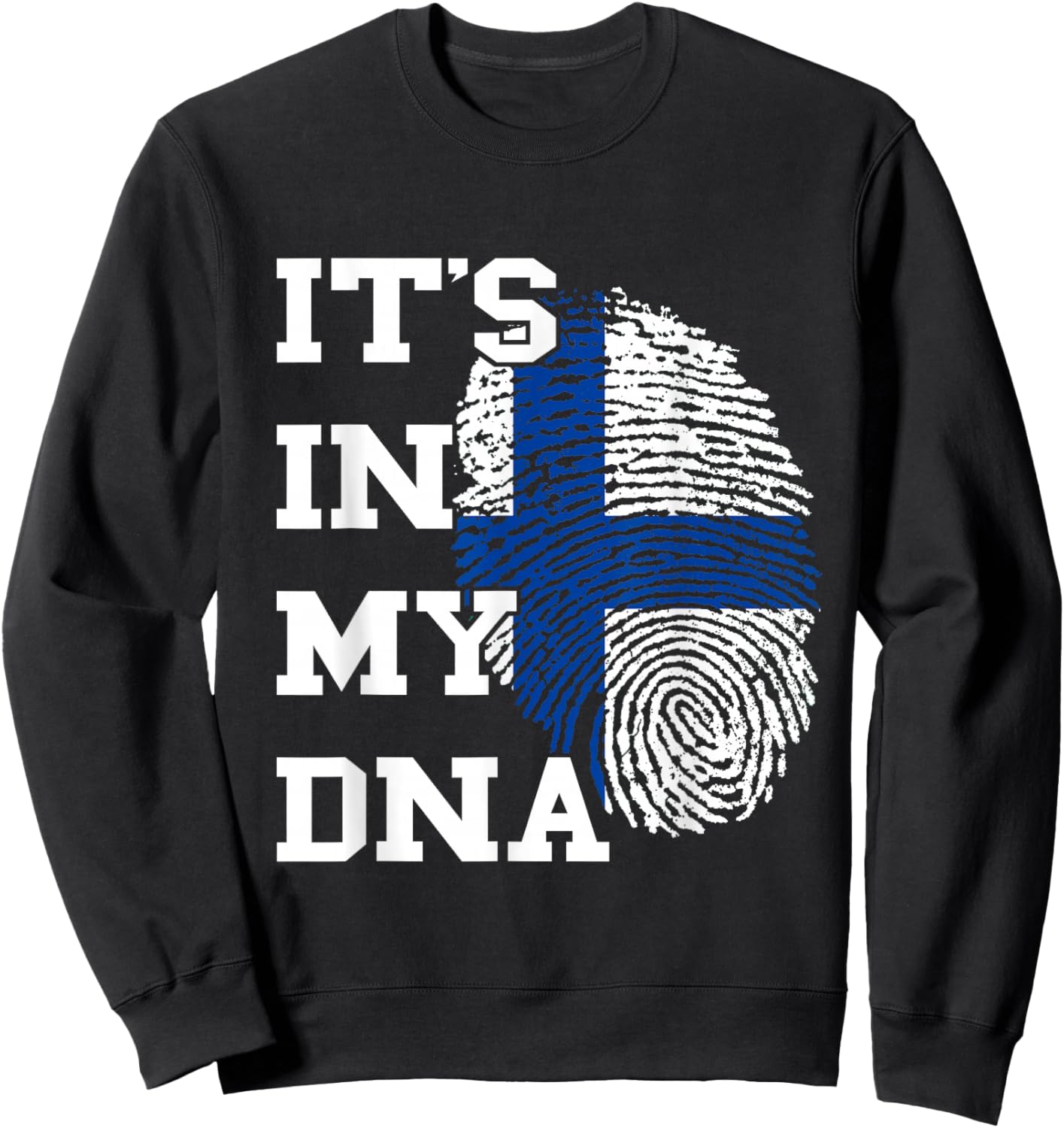Finland Flag It's In My DNA Finnish Pride Finnish Roots Sweatshirt - Sweatshirt | Black