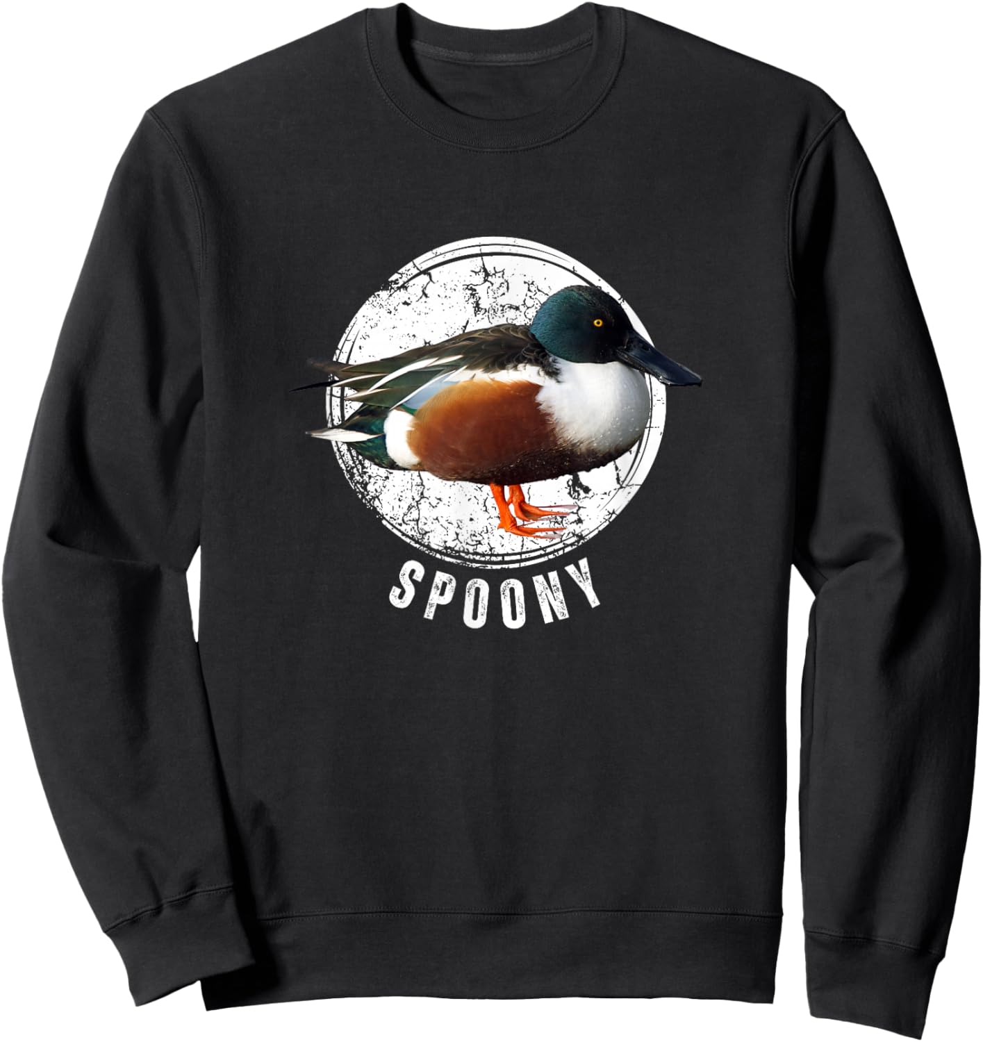 Duck Hunting Shirt Shoveler Spoonbill Spoony Mallard Sweatshirt - Sweatshirt | Black