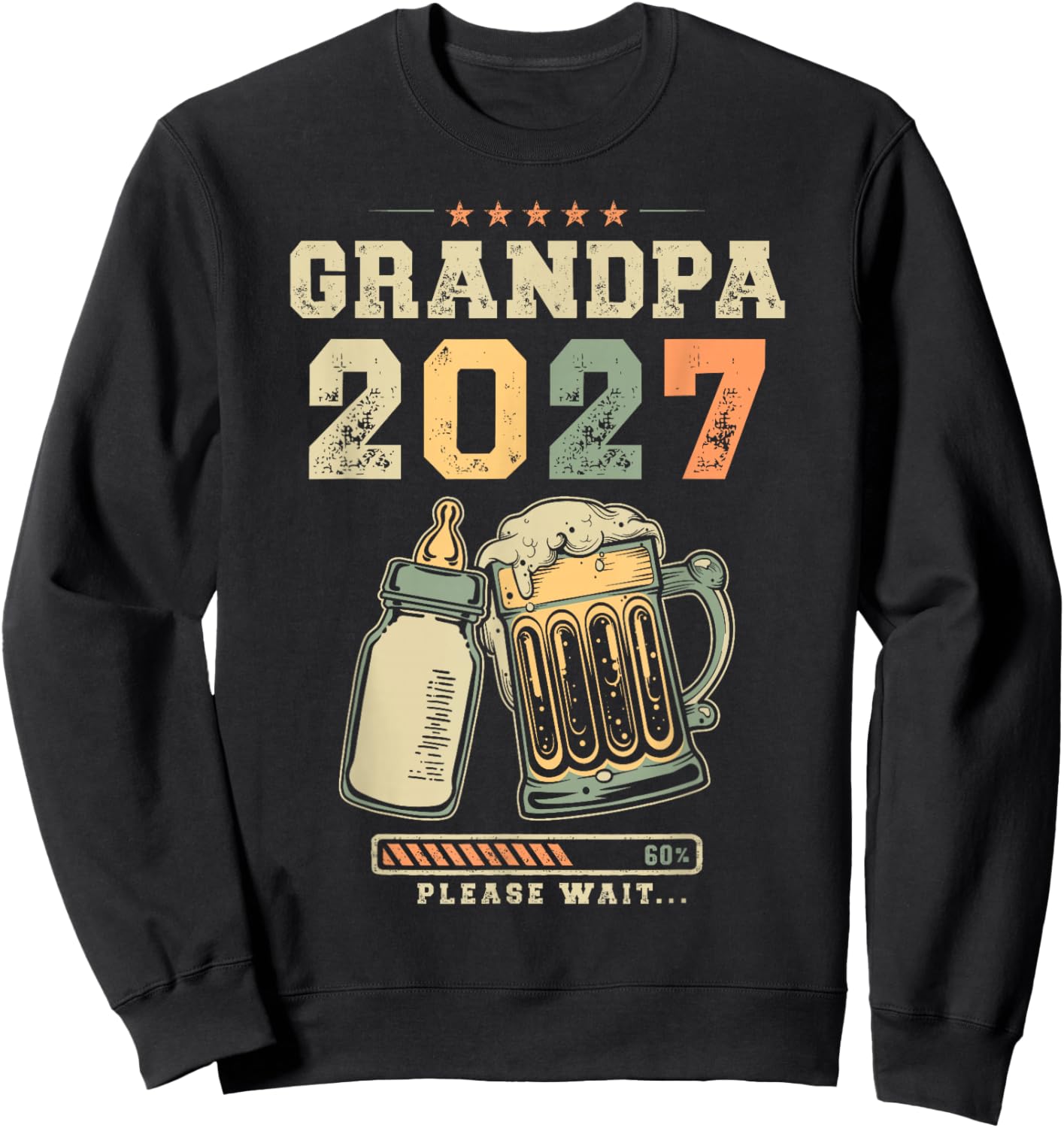 Gonna Be Grandpa 2027 Baby Reveal Grandfather to Be Sweatshirt - Sweatshirt | Black