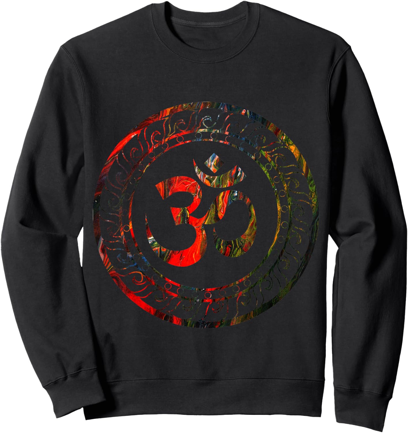 Om Ohm Aum Buddhism Symbol Yoga Sanskrit Sweatshirt - Sweatshirt | Black