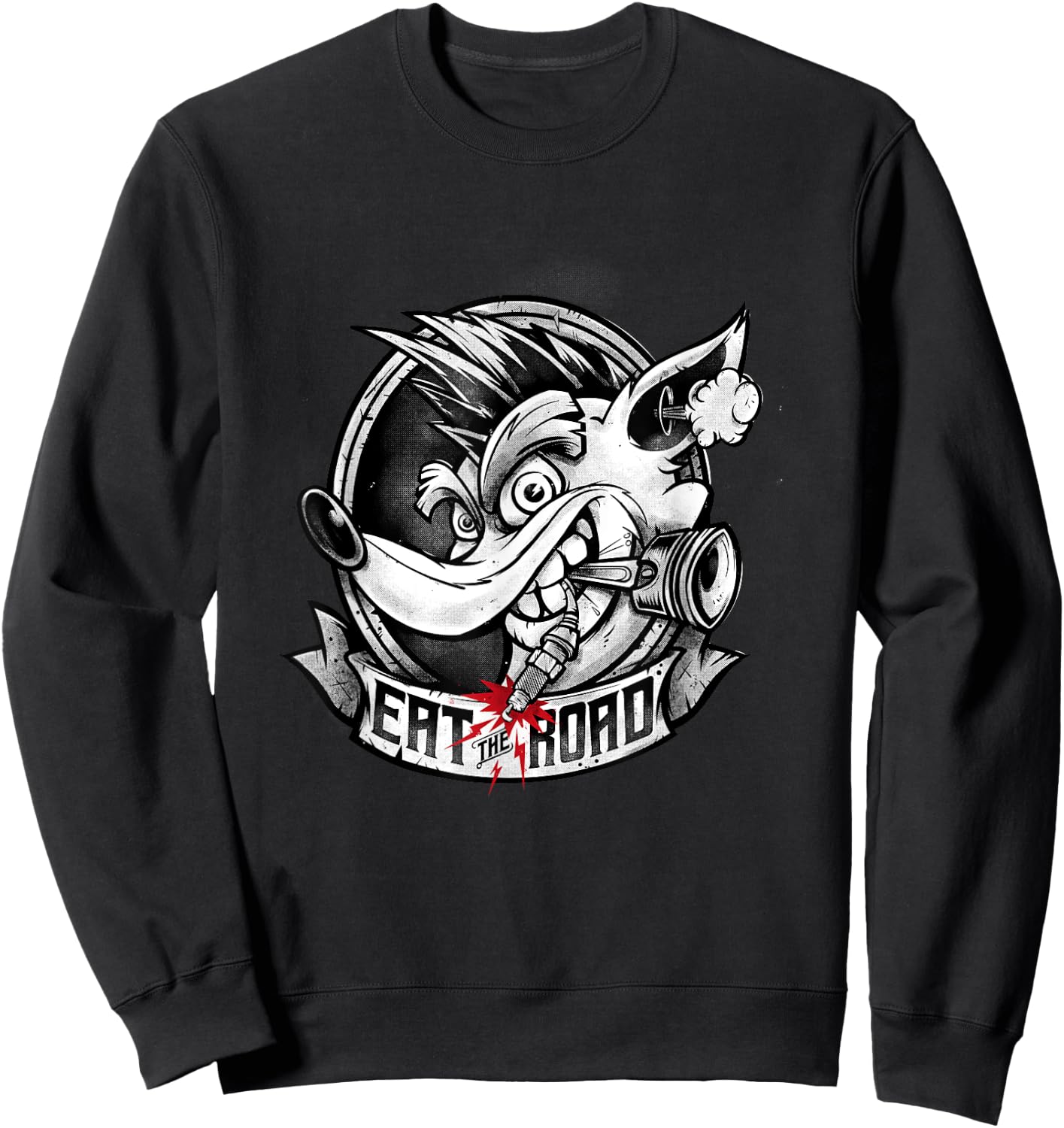 Crash Team Racing Eat the Road Sweatshirt - Sweatshirt | Black