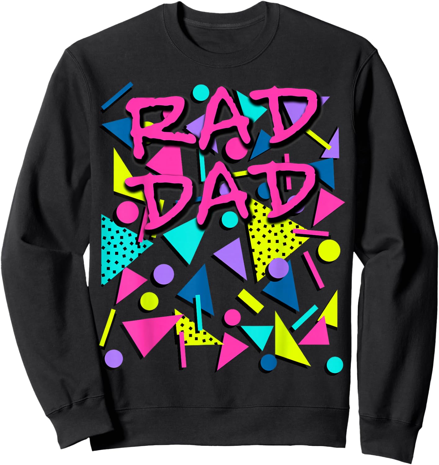 Rad Dad 80s Throwback Sweatshirt - Sweatshirt | Black