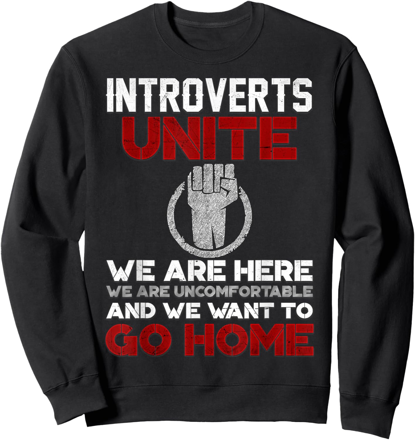 Funny INTP Introverts Unite Anti Social Women Sweatshirt - Sweatshirt | Black
