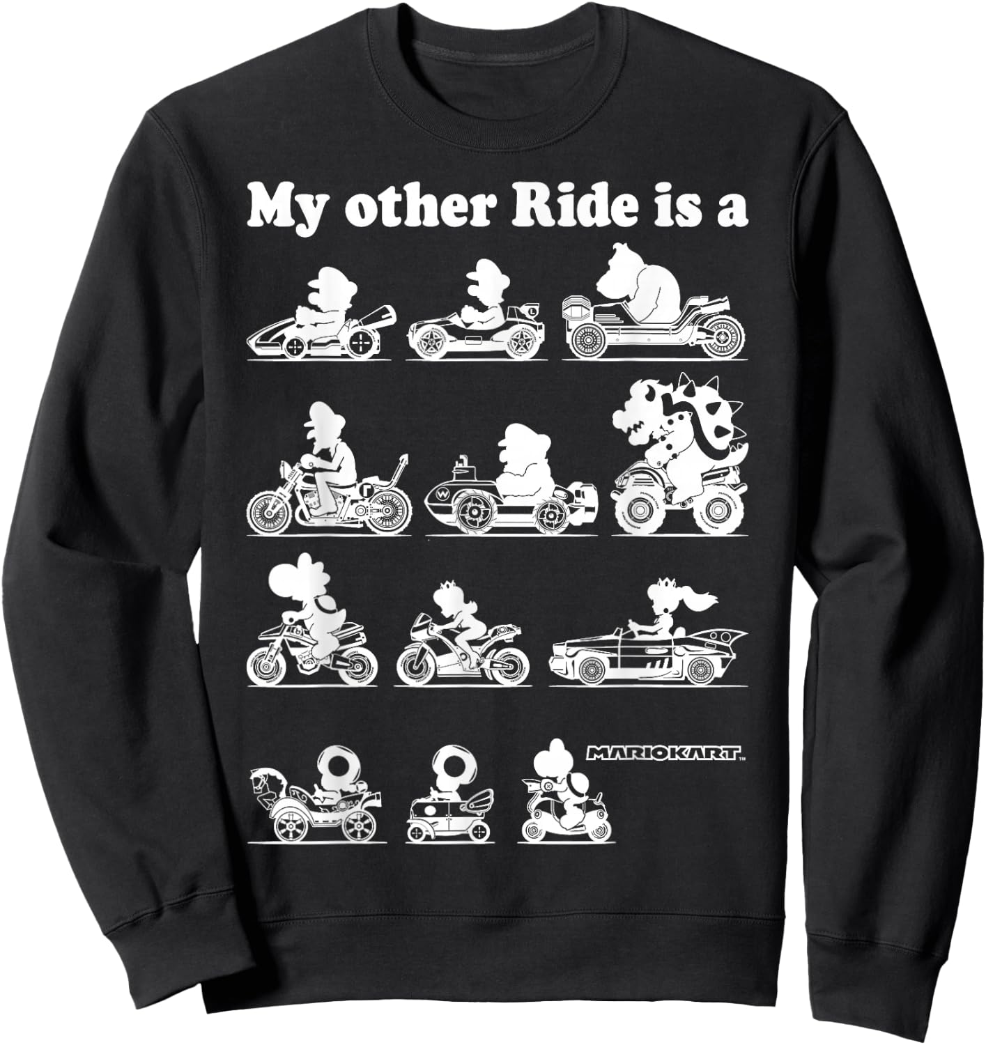 Nintendo Mario Kart My Other Ride Graphic Sweatshirt - Sweatshirt | Black