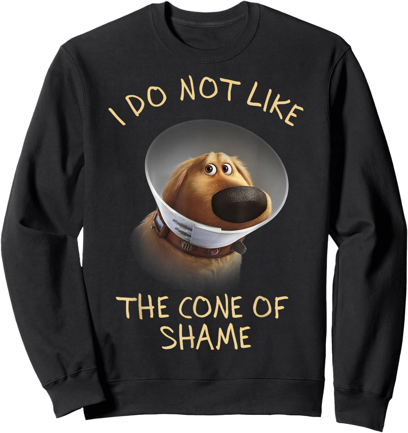 Disney Pixar Up Dug Cone Of Shame Sweatshirt - Sweatshirt | Black